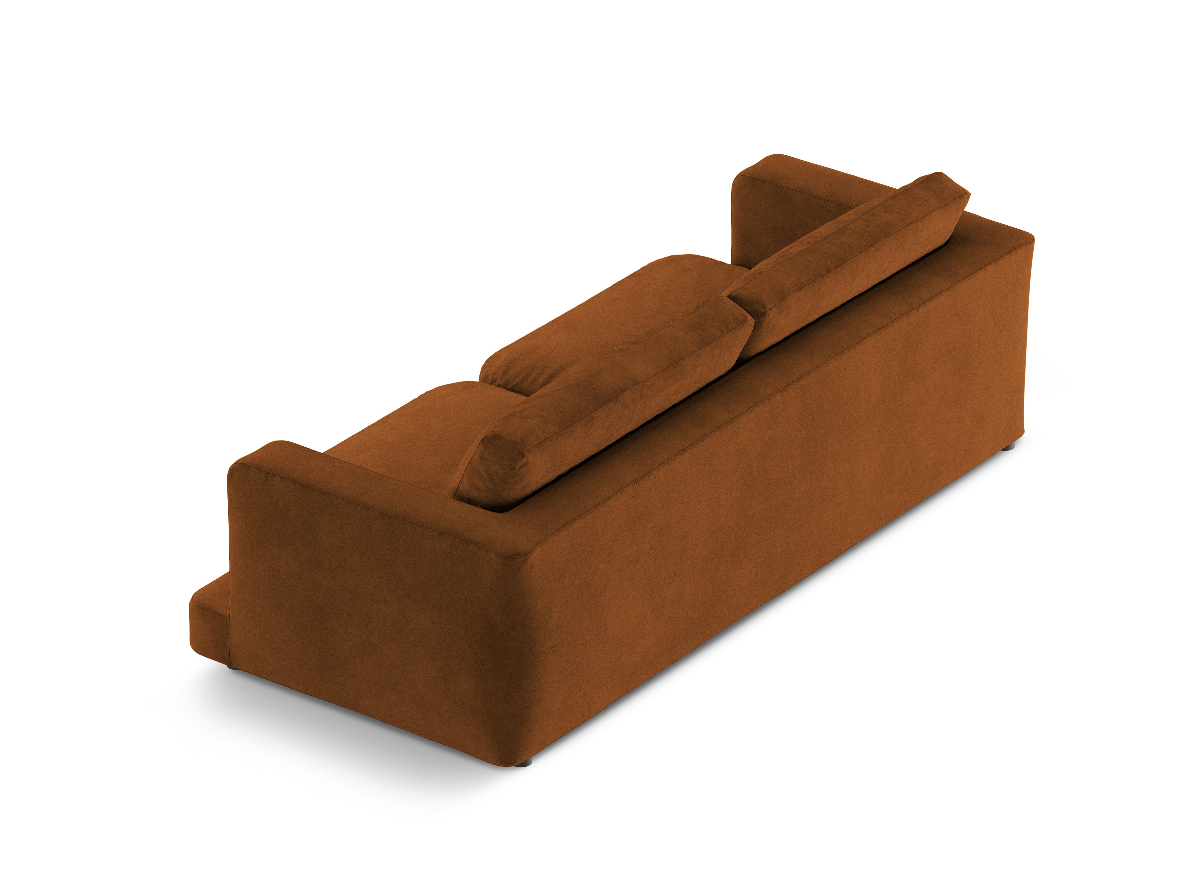 Sofa sametová 4-osobová DAPHNE měděná