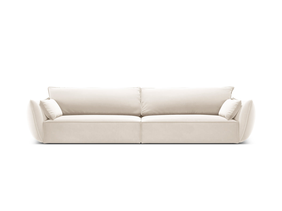 Sofa sametová 4-osobová VANDA béžová