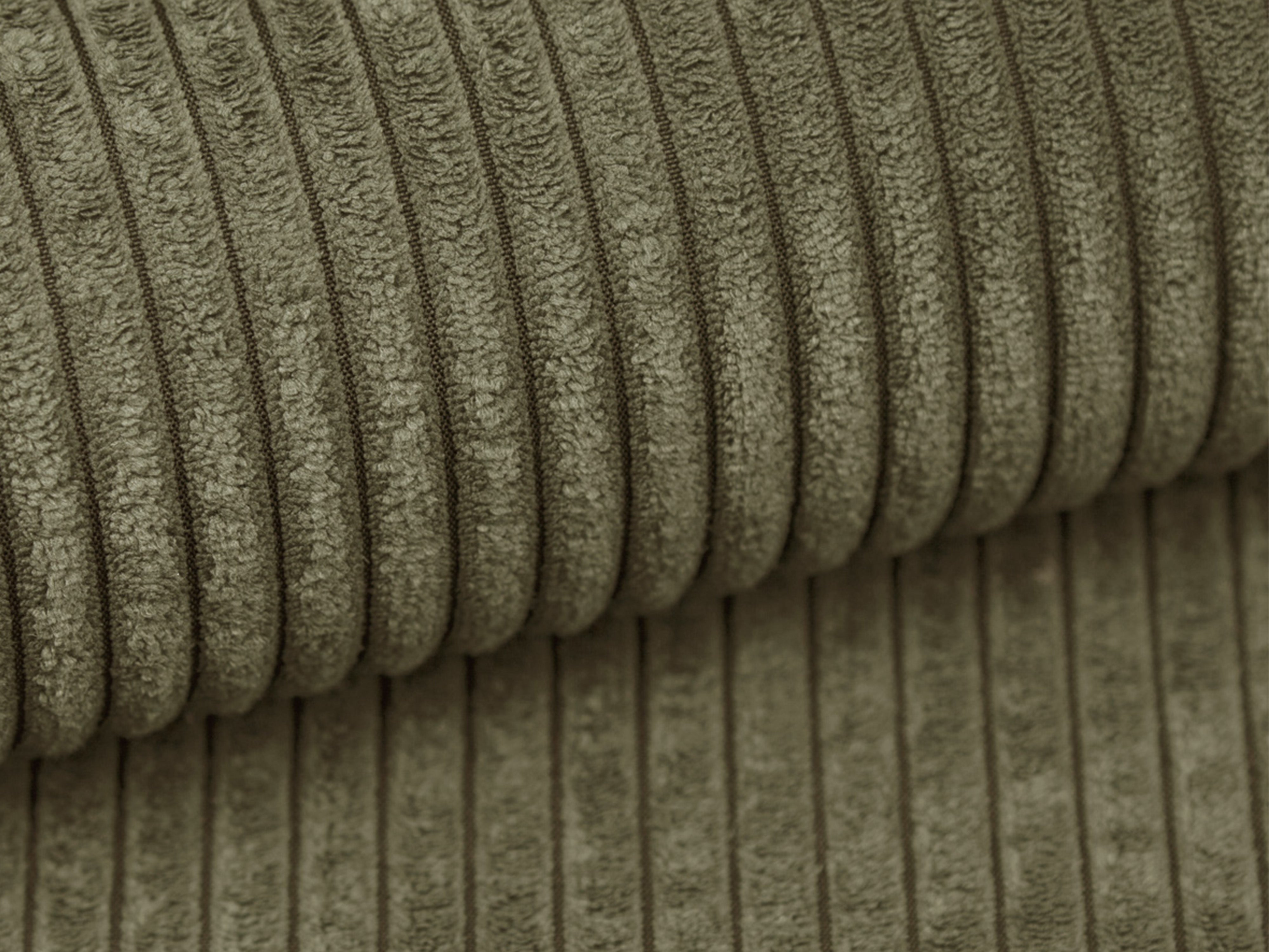 Pravostranný rohový gauč s funkcí spaní RIBES zelený štruks