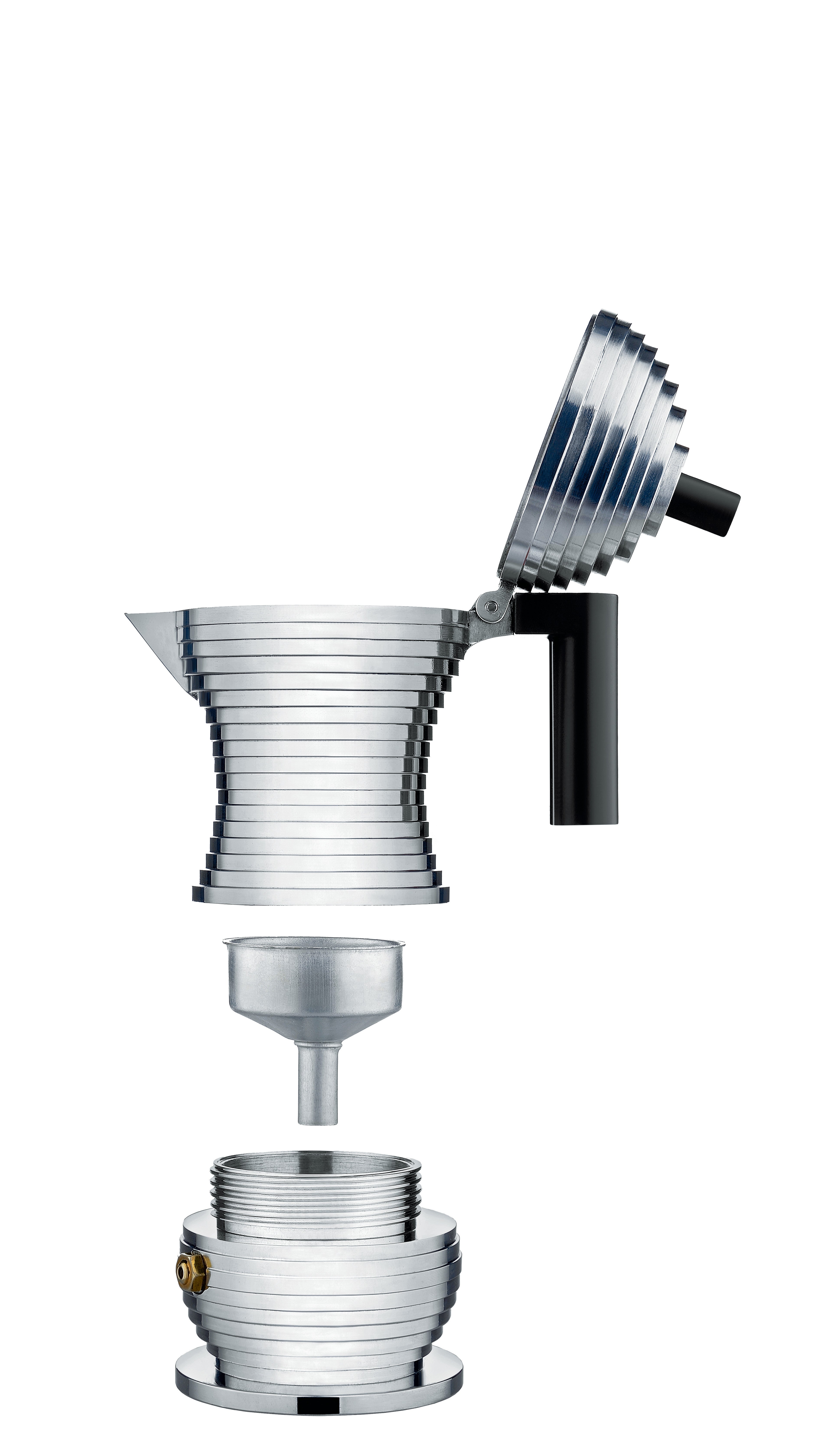 Kávovar PULCINA stříbrný s černým