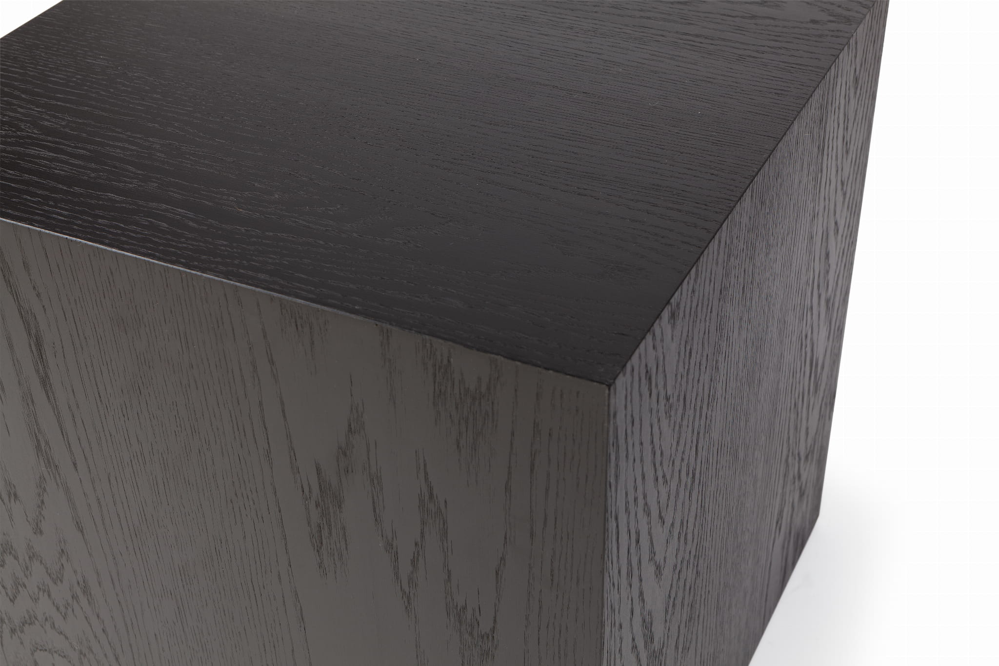 Stolik kawowy KUB czarny fornir dębowy