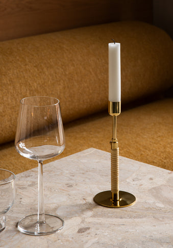 DUCA polished brass candlestick