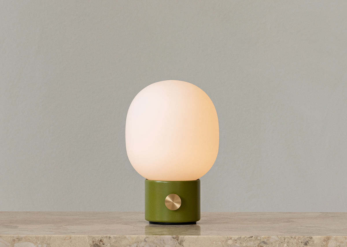 Lampa przenośna JWDA zielony – mosiądz i szkło