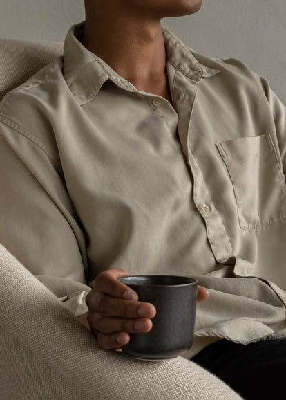 ODA Armchair Red with Walnut Base