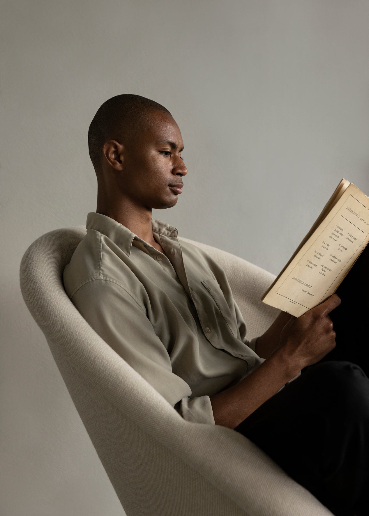 ODA Armchair Red with Walnut Base