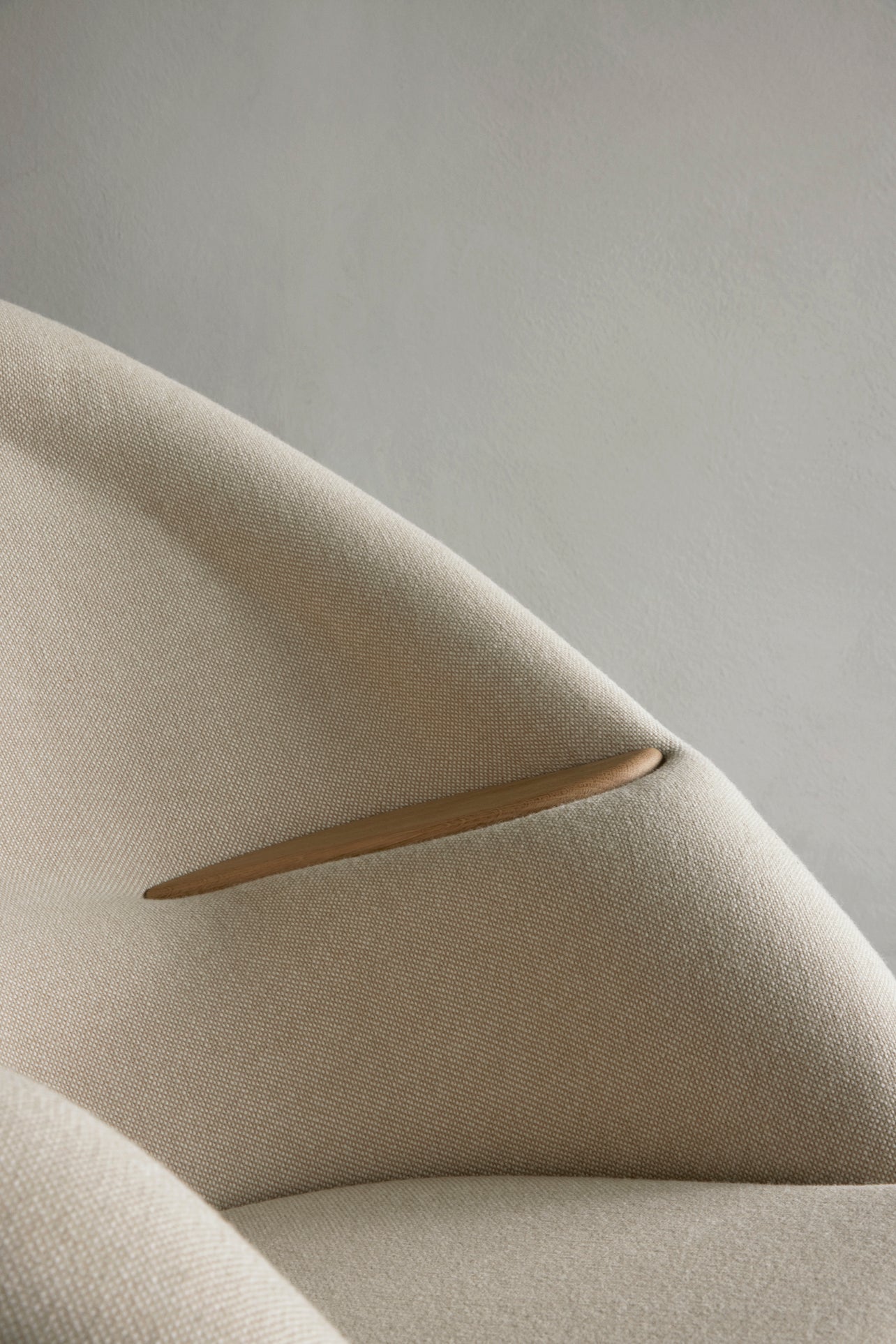 ODA Armchair Red with Walnut Base