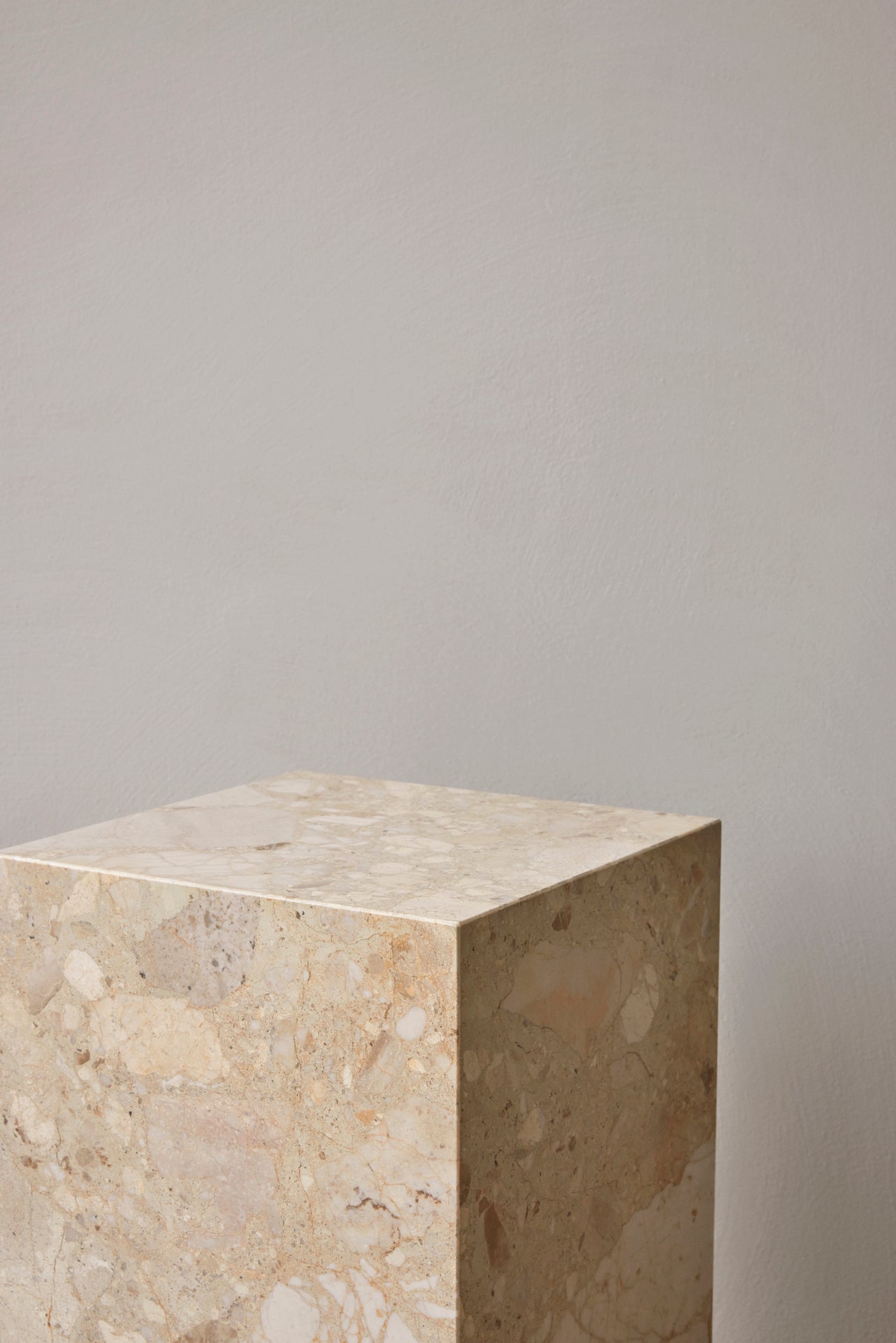 PLINTH side table sandy stone