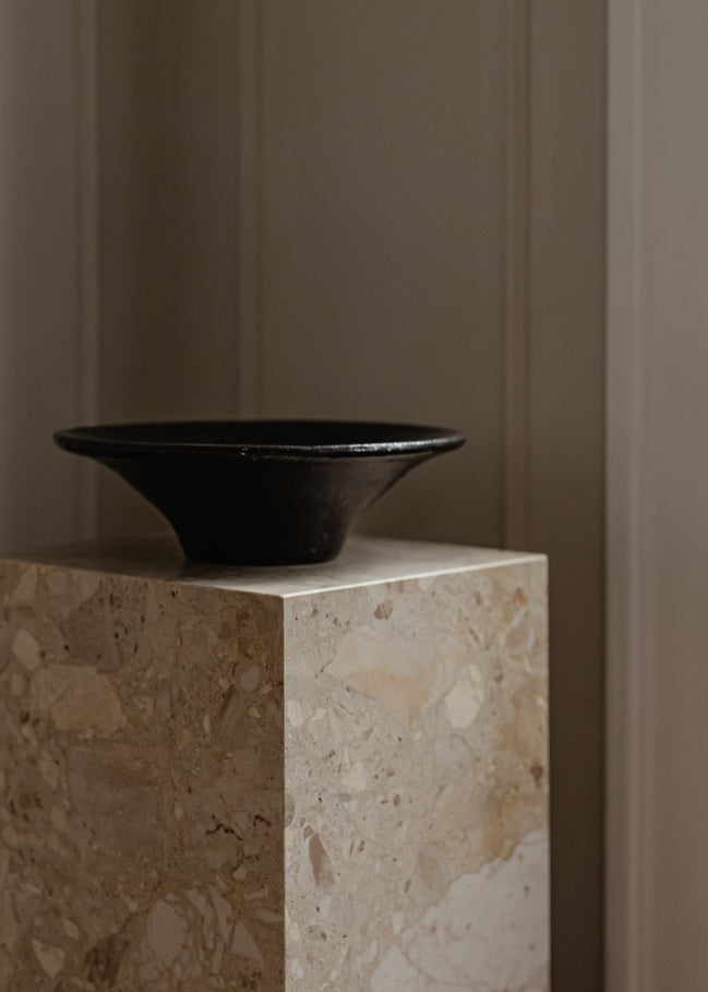 PLINTH side table sandy stone