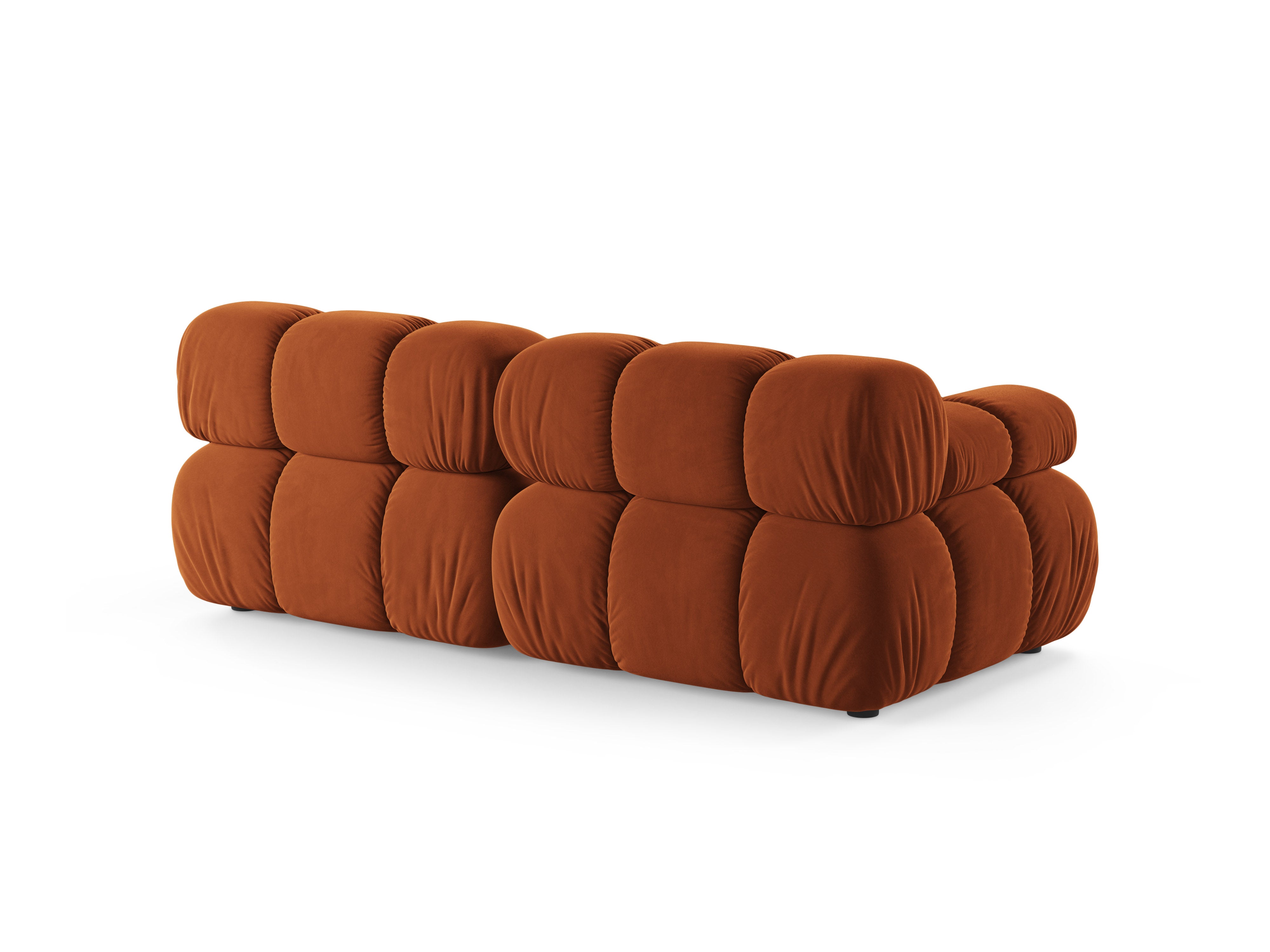 Sofa modulární sametová pro 2 osoby BELLIS cihlová