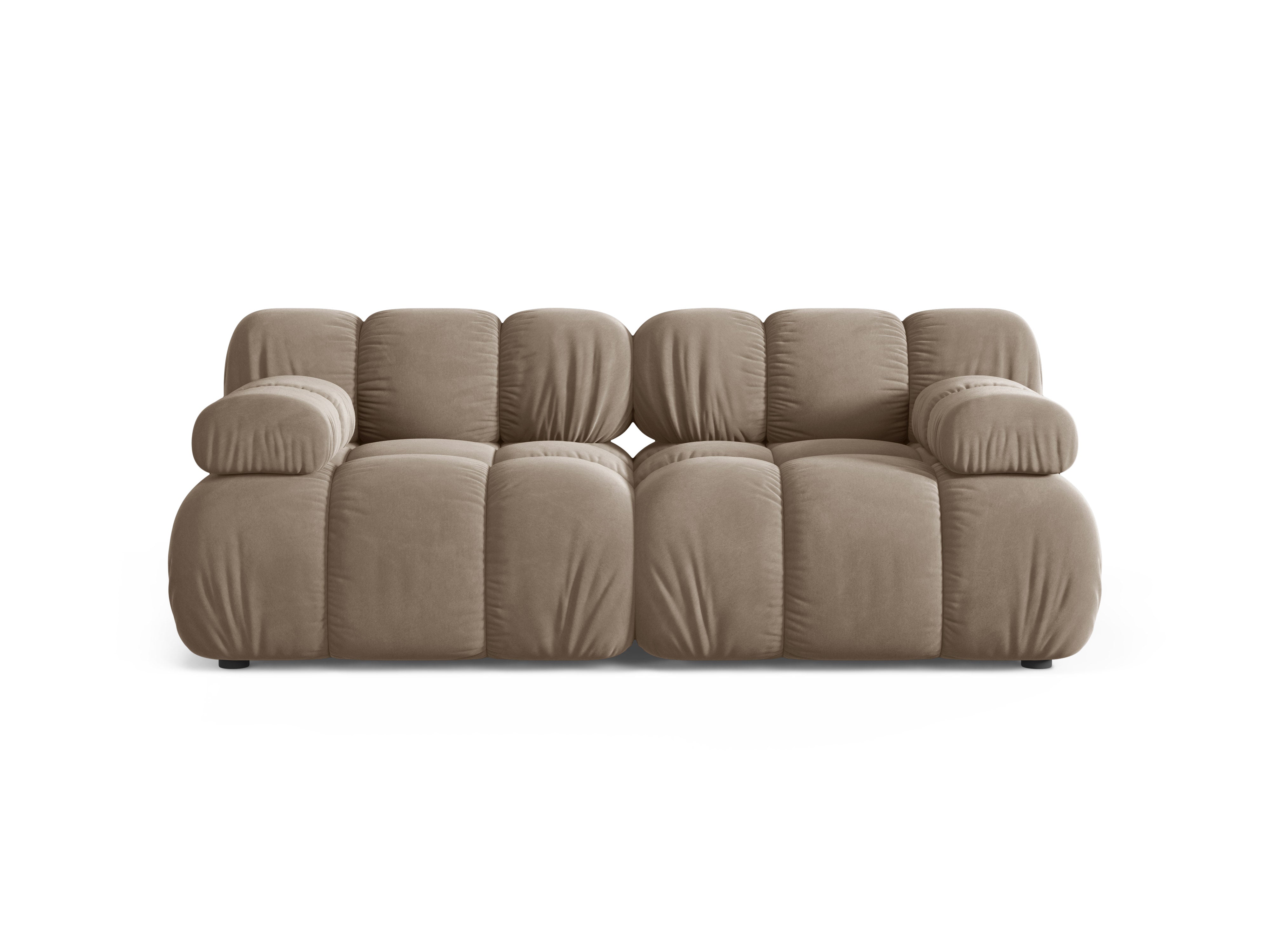 Sofa modulární sametová pro 2 osoby BELLIS cappuccino