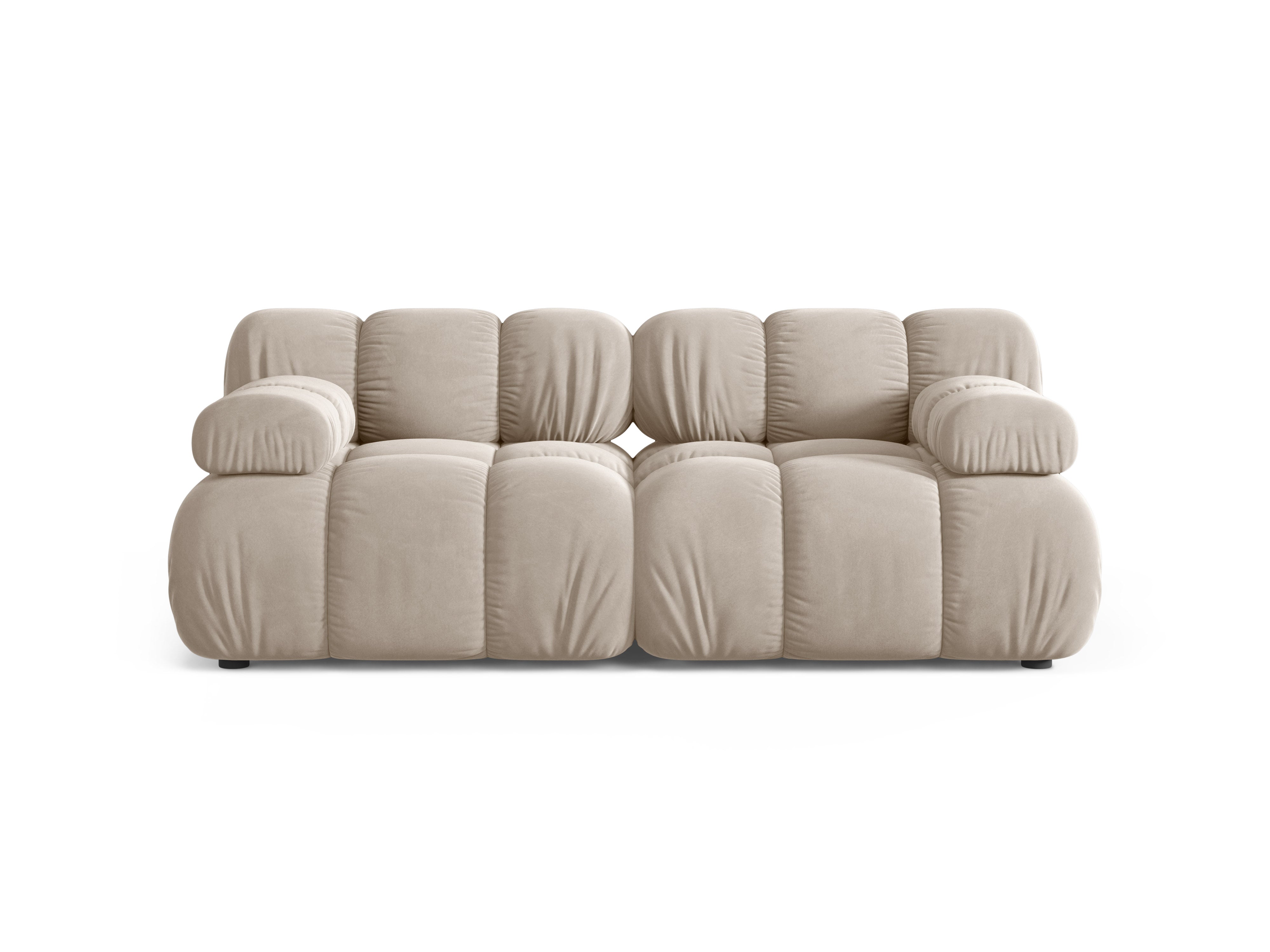 Sofa modulární sametová pro 2 osoby BELLIS béžová