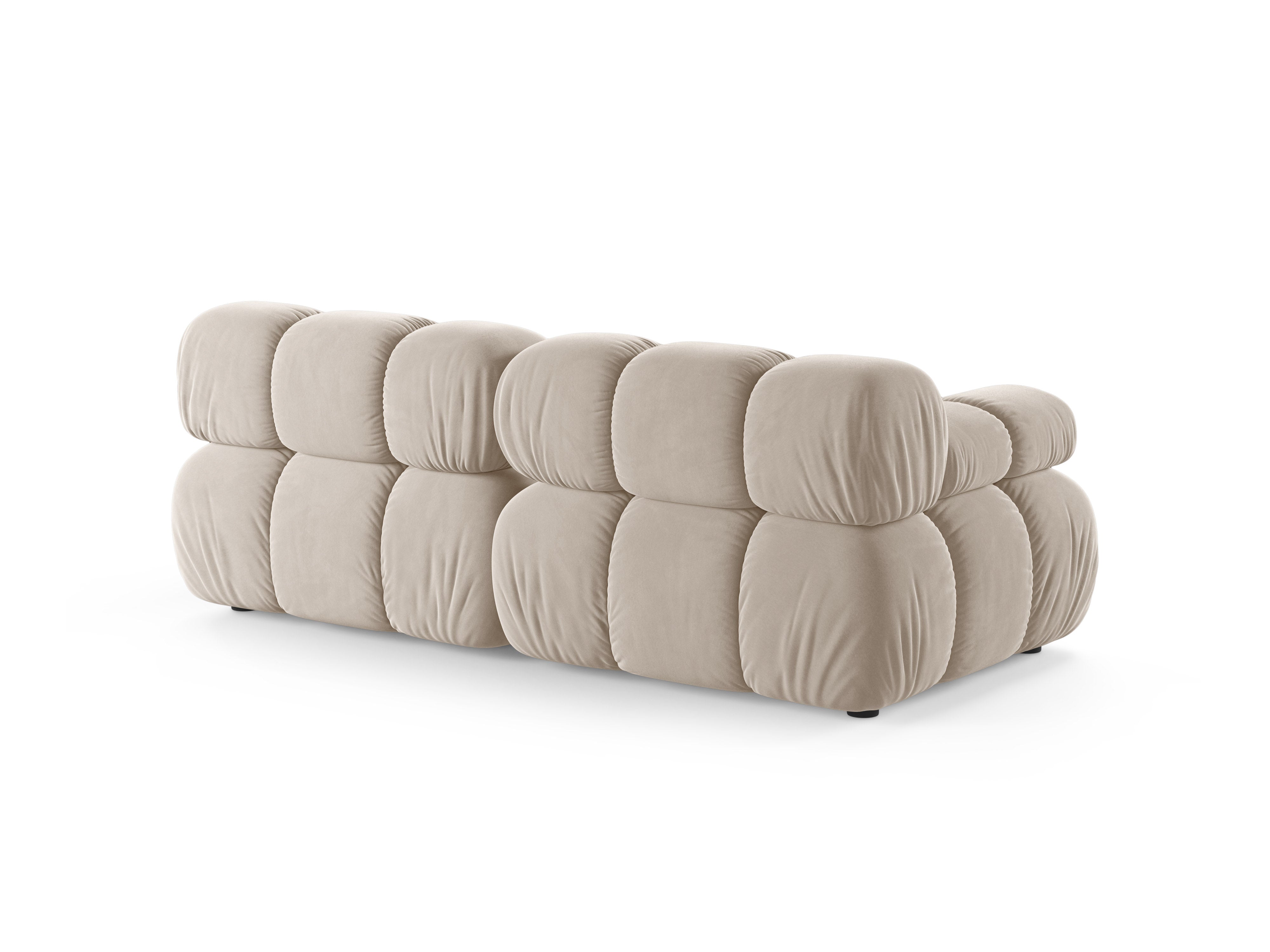 Sofa modulární sametová pro 2 osoby BELLIS béžová