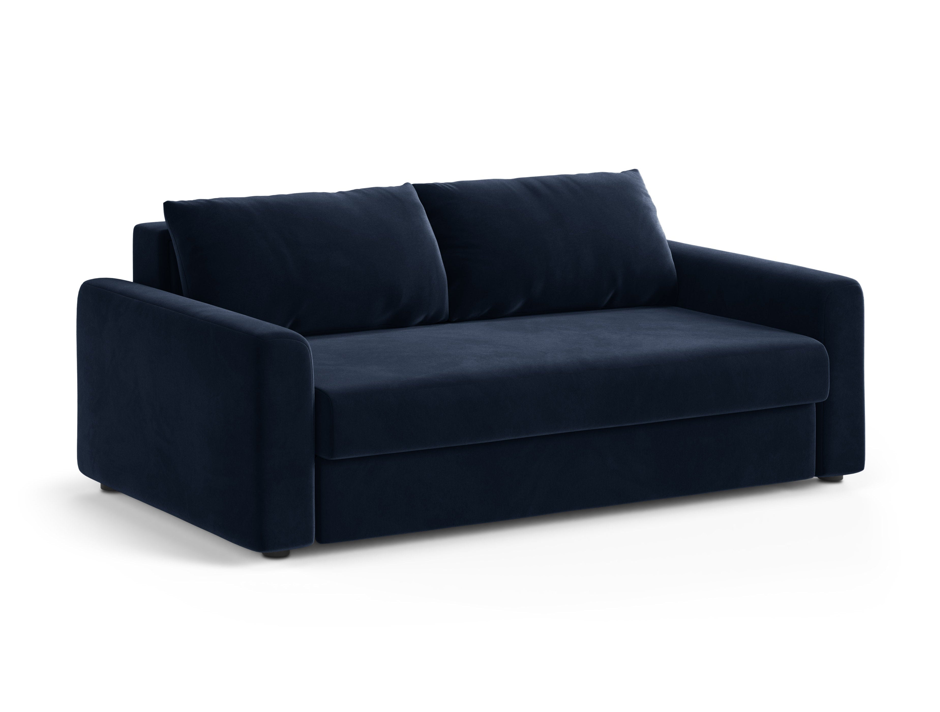 Velvet 3-Seater Sofa with Sleeping Function DAVID Royal Blue