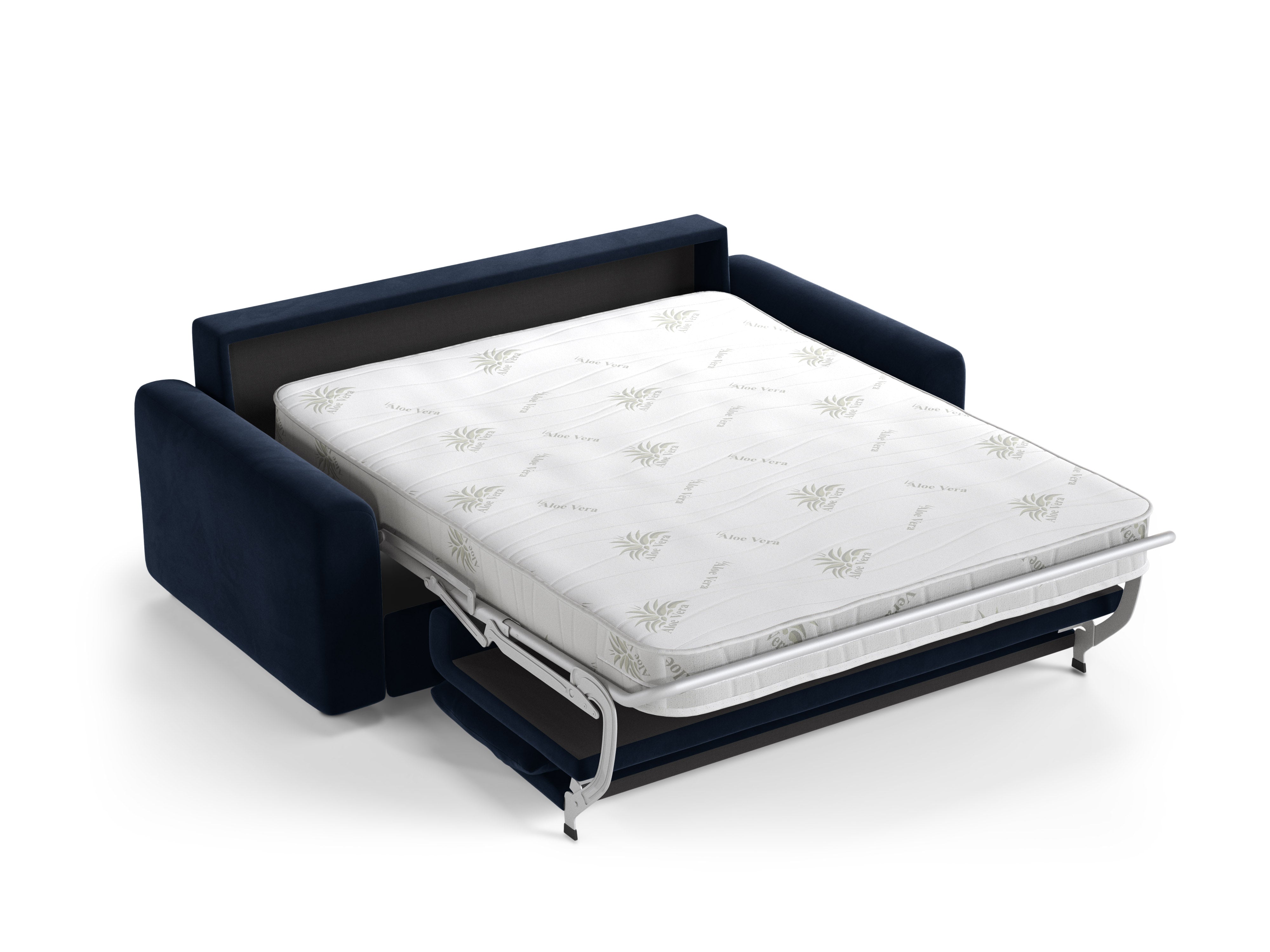 Velvet 3-Seater Sofa with Sleeping Function DAVID Royal Blue