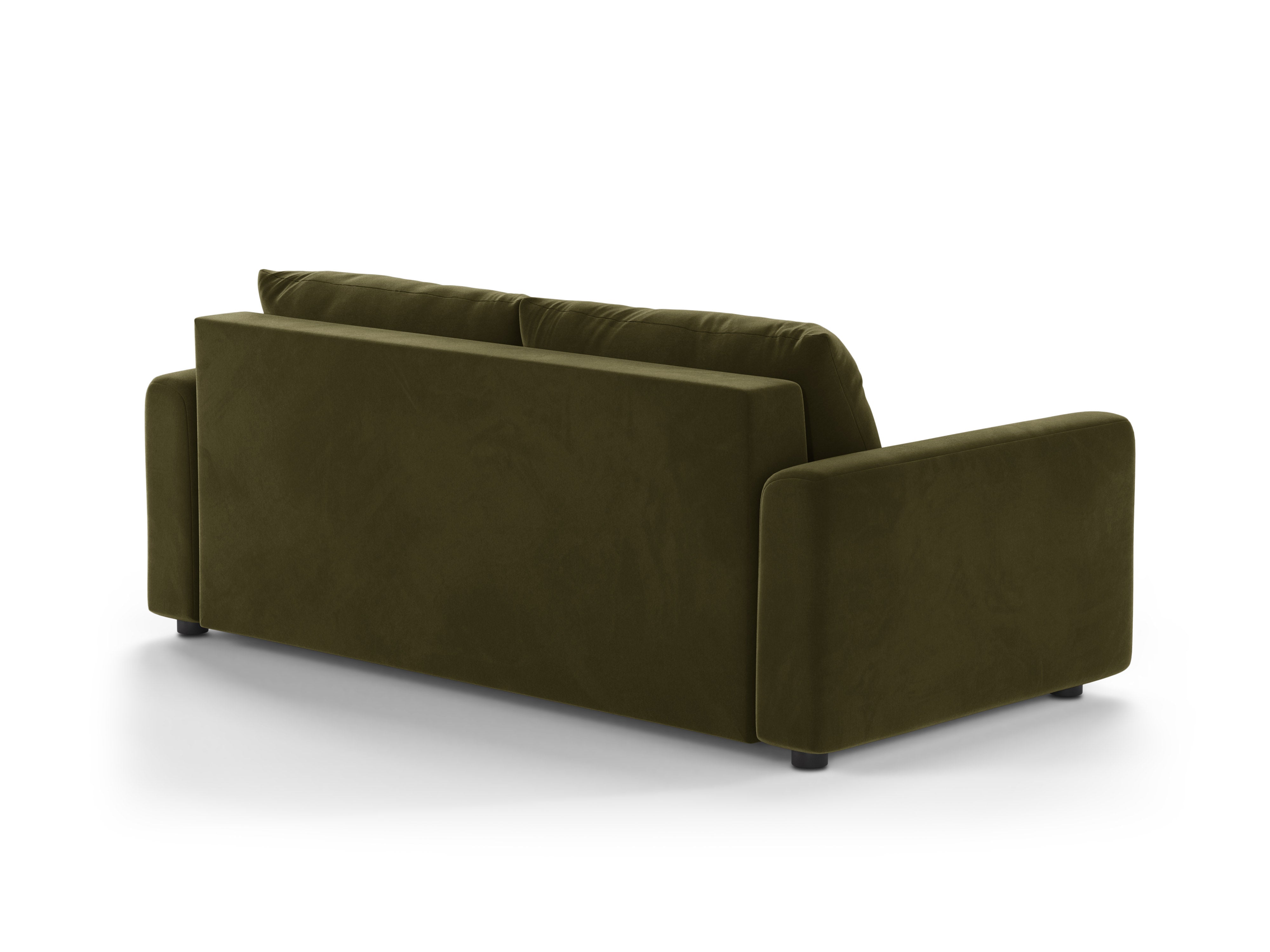 Sofa sametová 3-osobová s funkcí spaní DAVID zelená