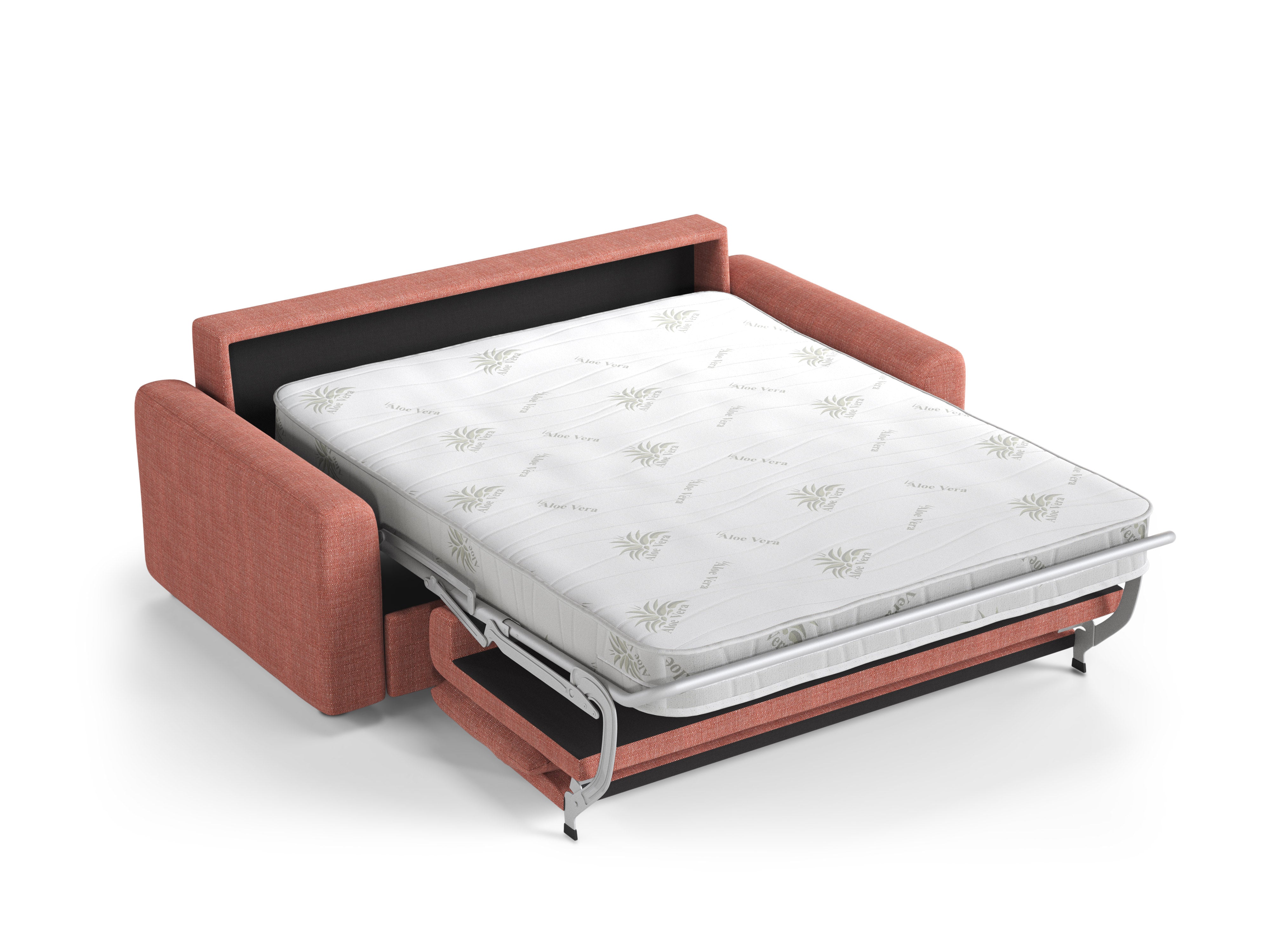 3-Seater Sofa with Sleeping Function DAVID Red