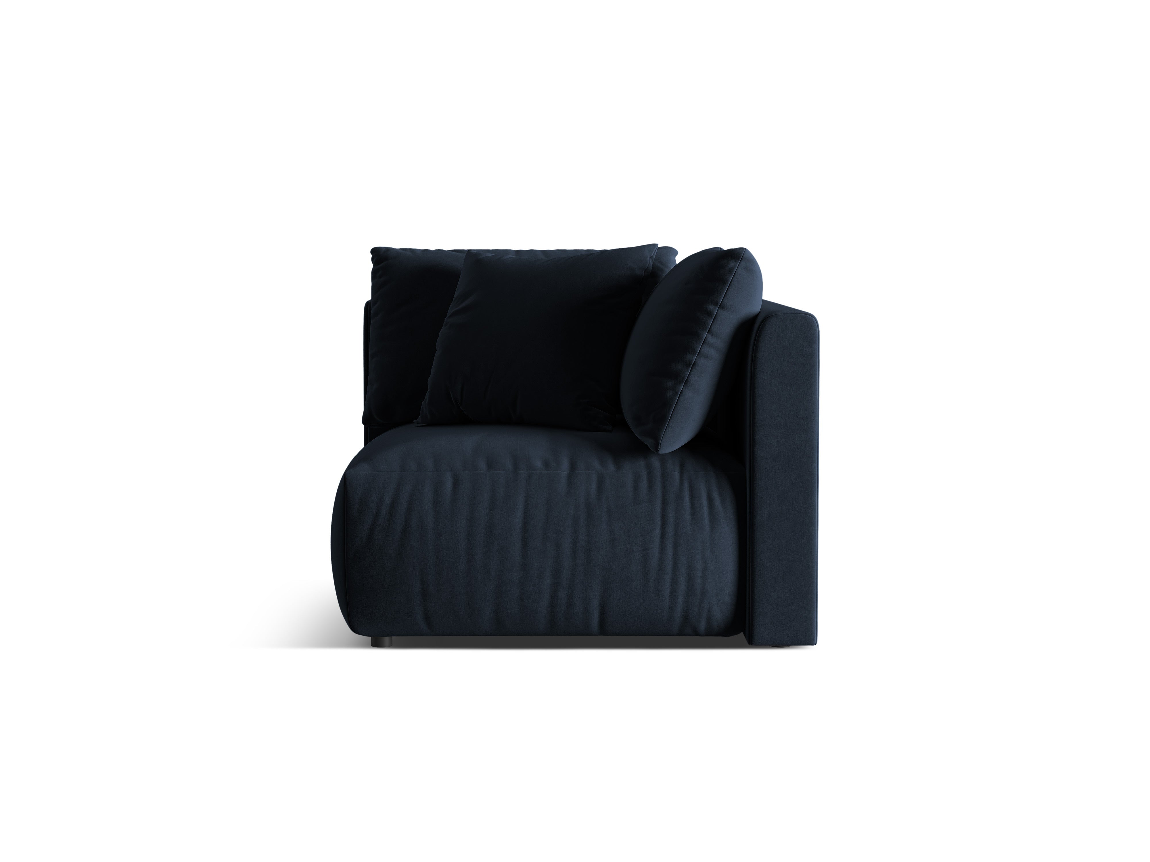 Sofa modulární sametová CHRIS - rohový prvek královská modř