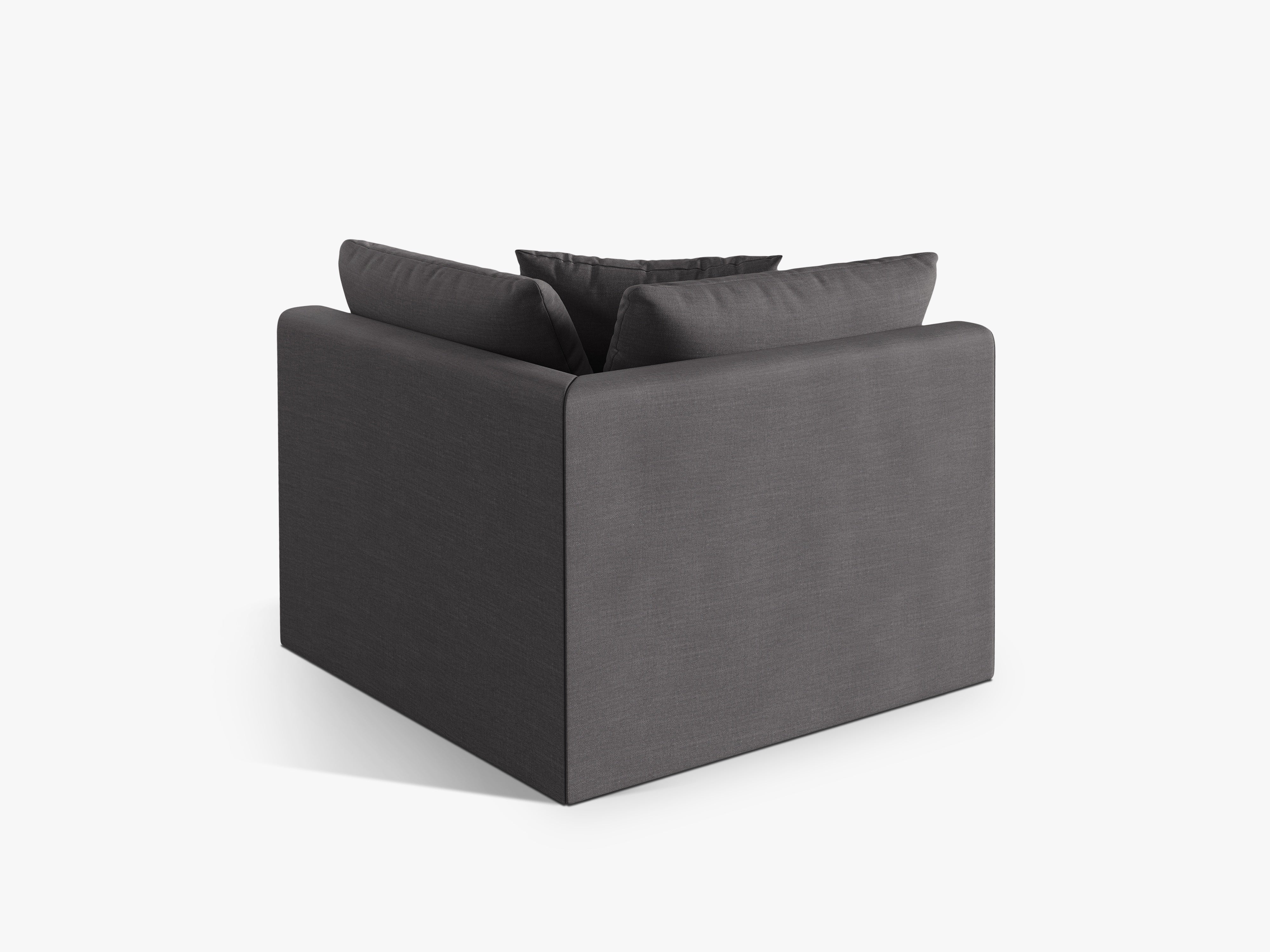CHRIS modular sofa - gray chenille corner element