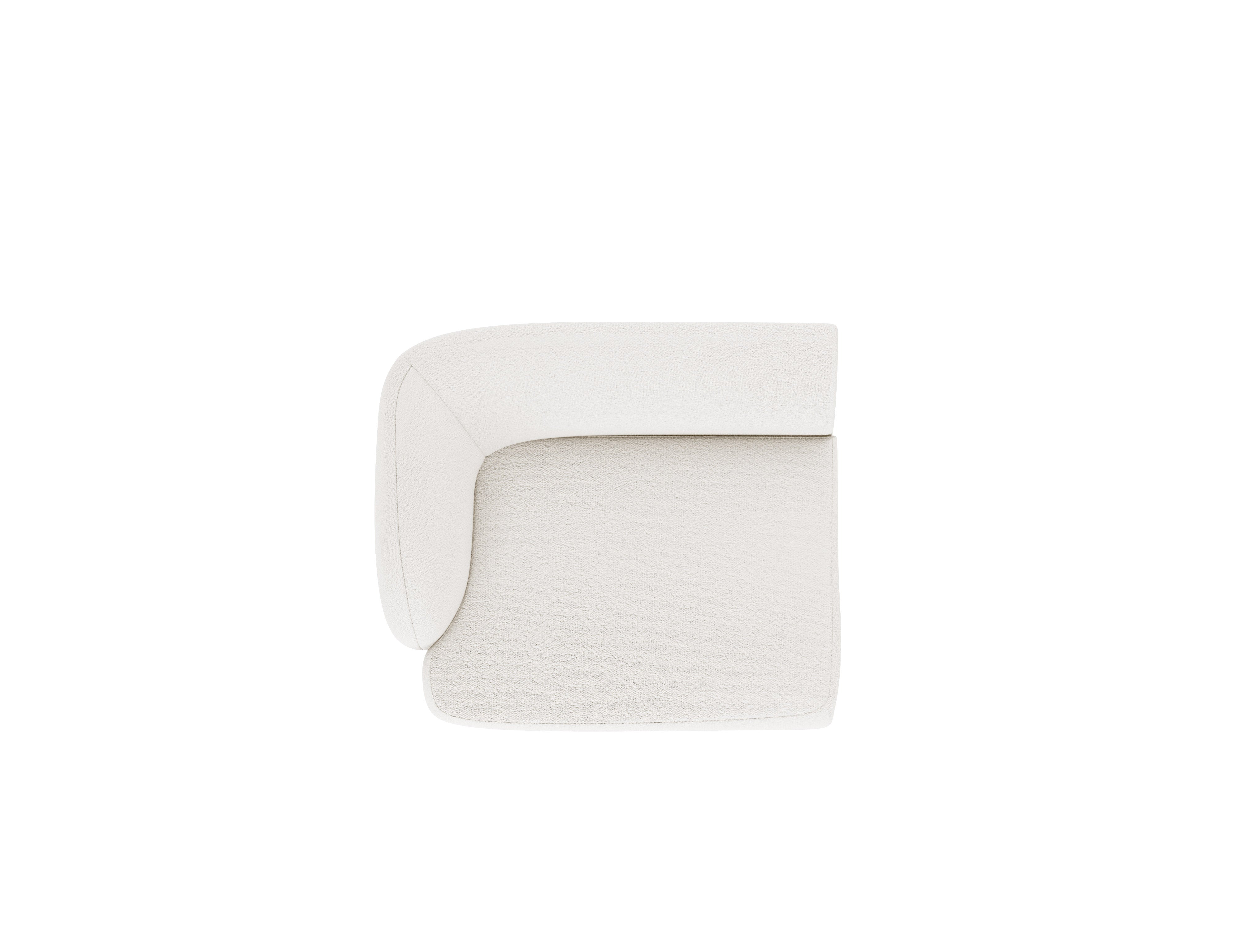 MILEY Modular Sofa - Left-Side Module White Boucle