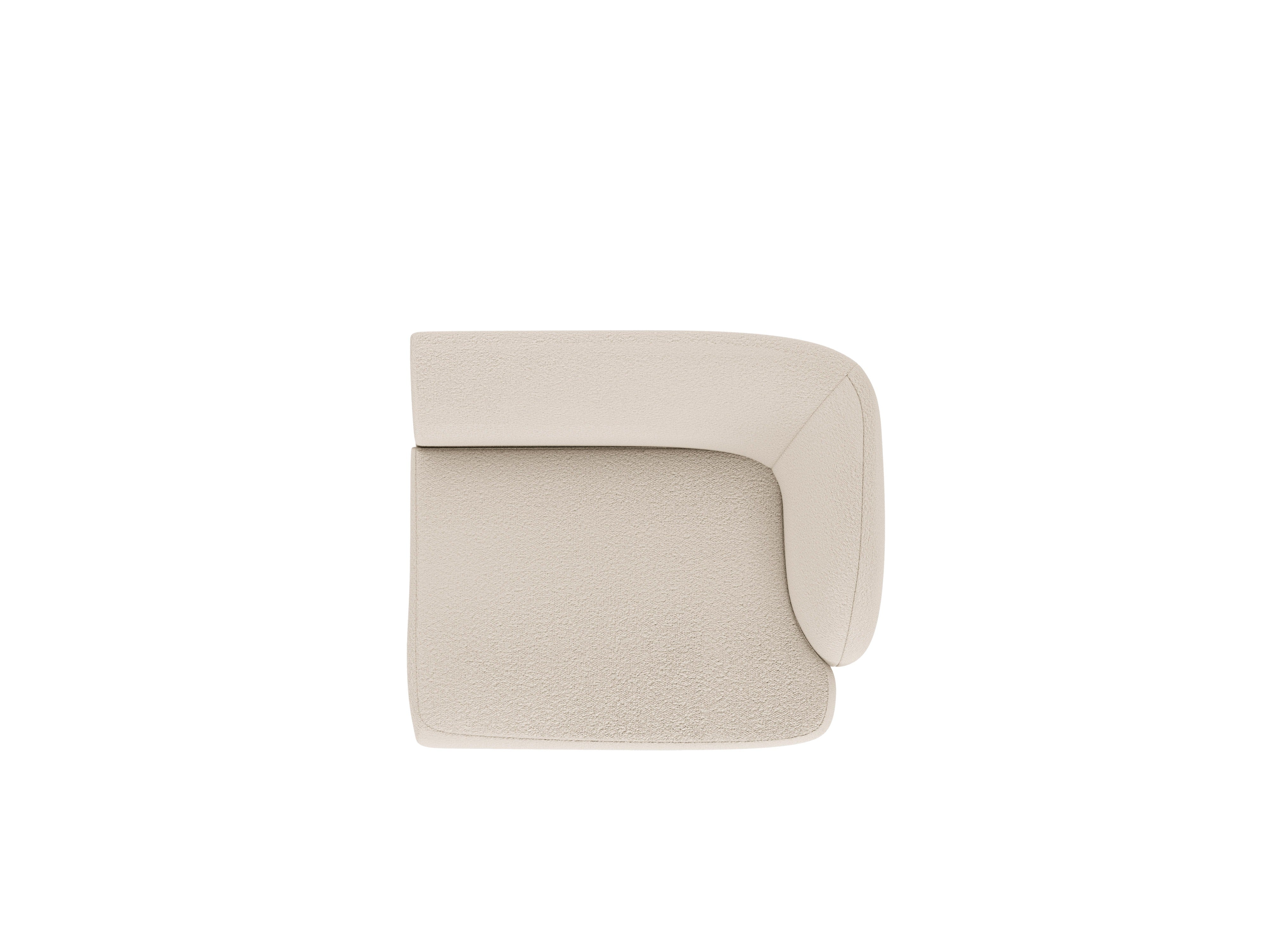 MILEY Modular Sofa - Right Side Module in Beige Boucle