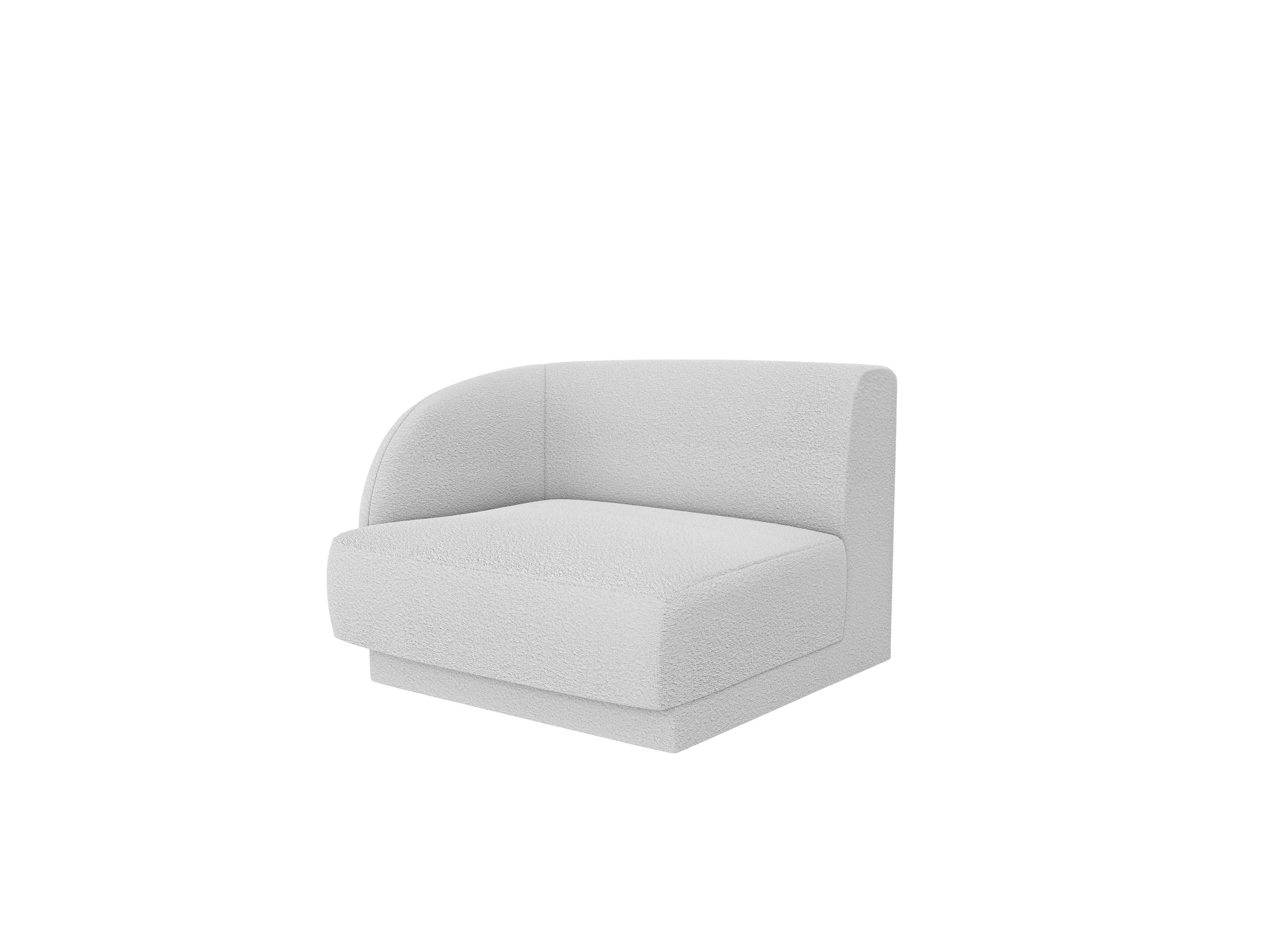 Modulová pohovka MILEY - levý modul světle šedý boucle