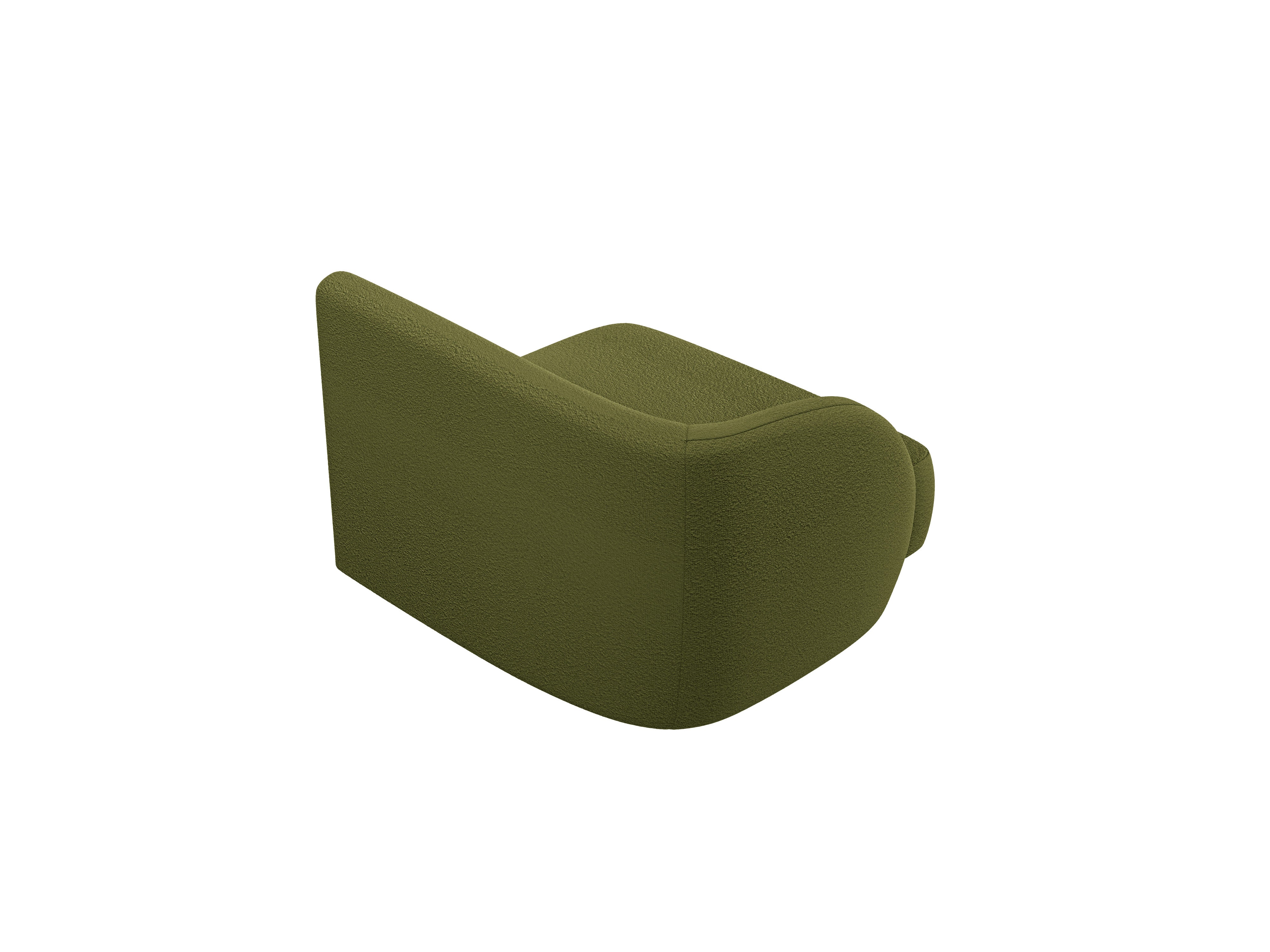 MILEY Modular Sofa - Left-Side Module Green Boucle