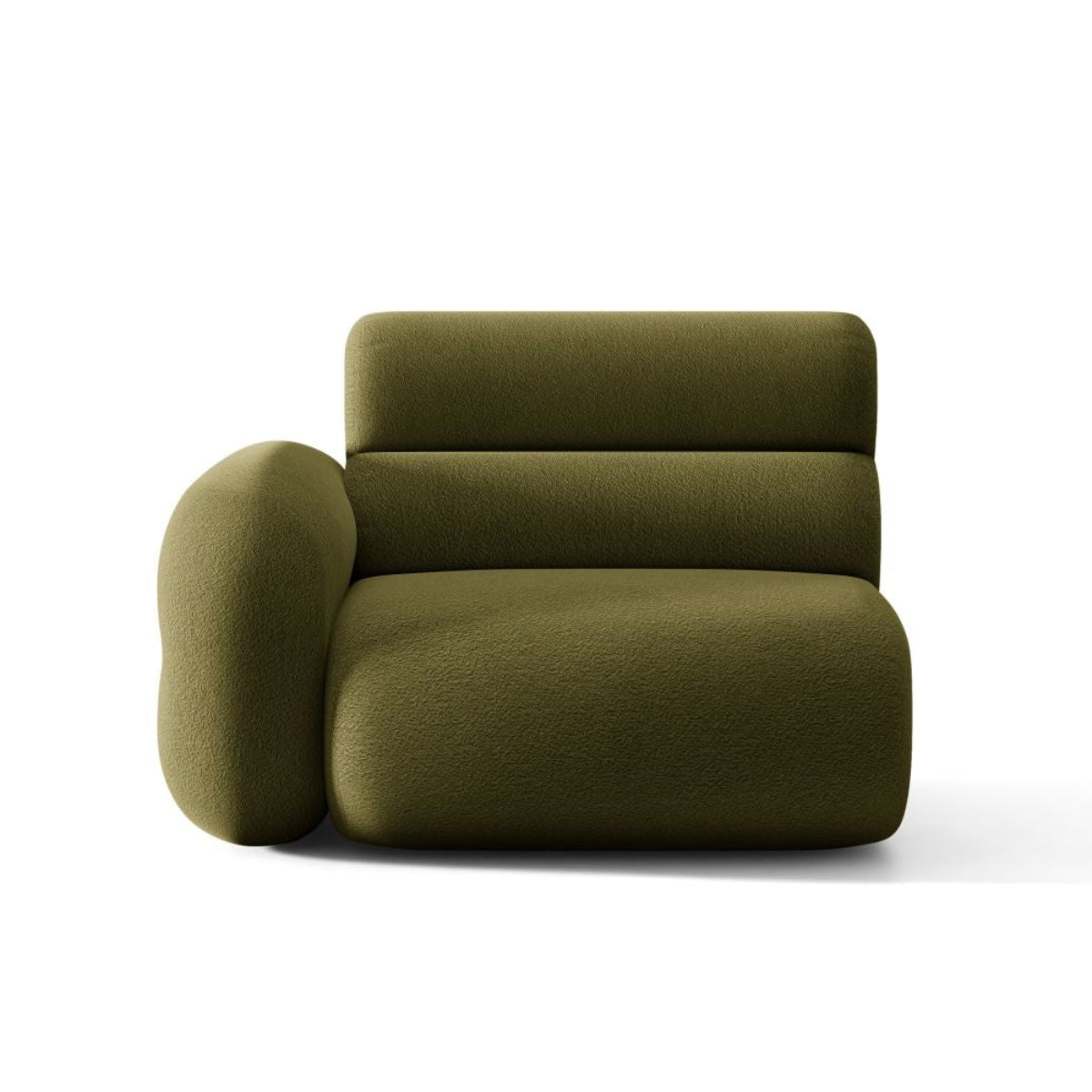 Sofa modulární NEO - levý modul v olivovém boucle.