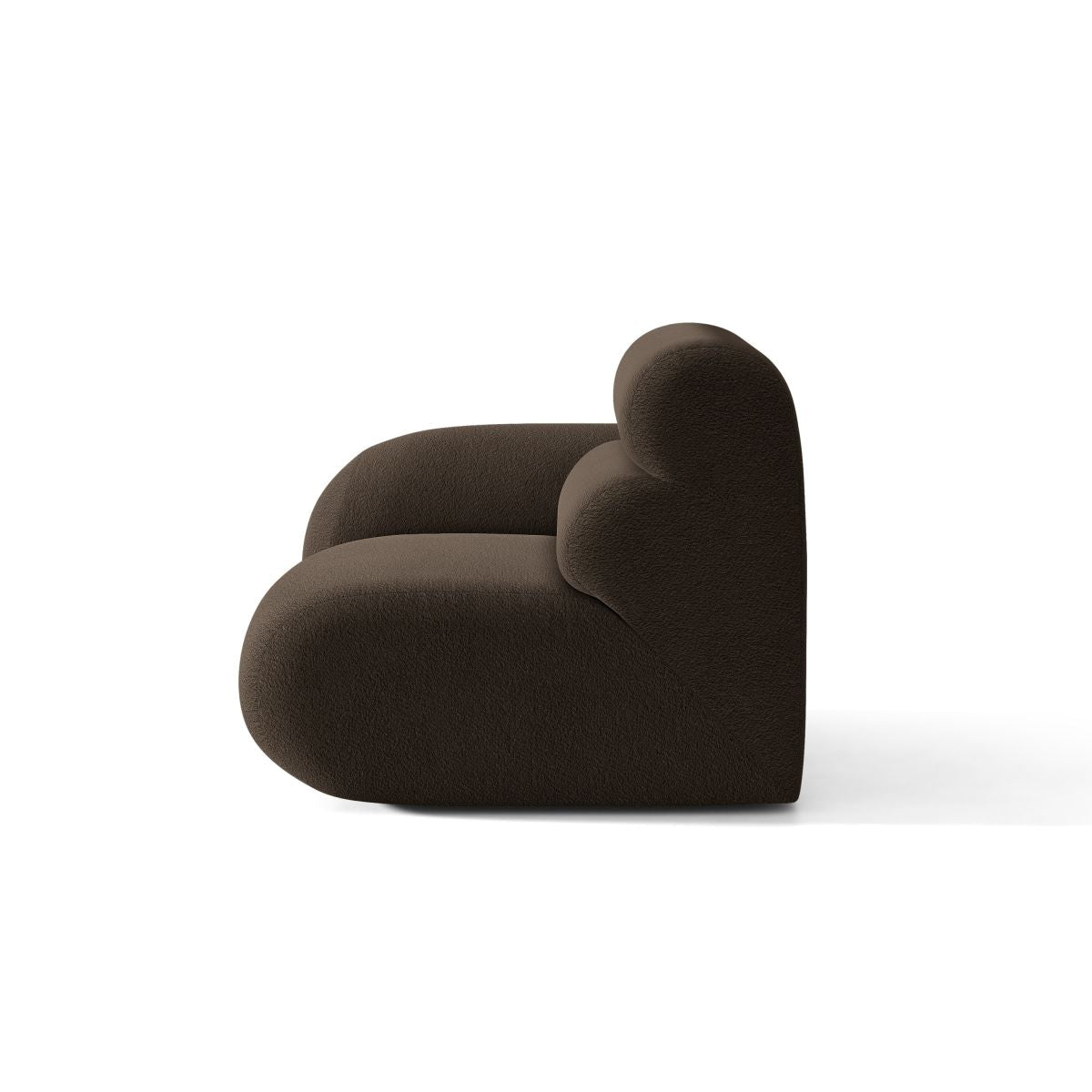 Sofa modulární NEO - levý modul hnědý boucle