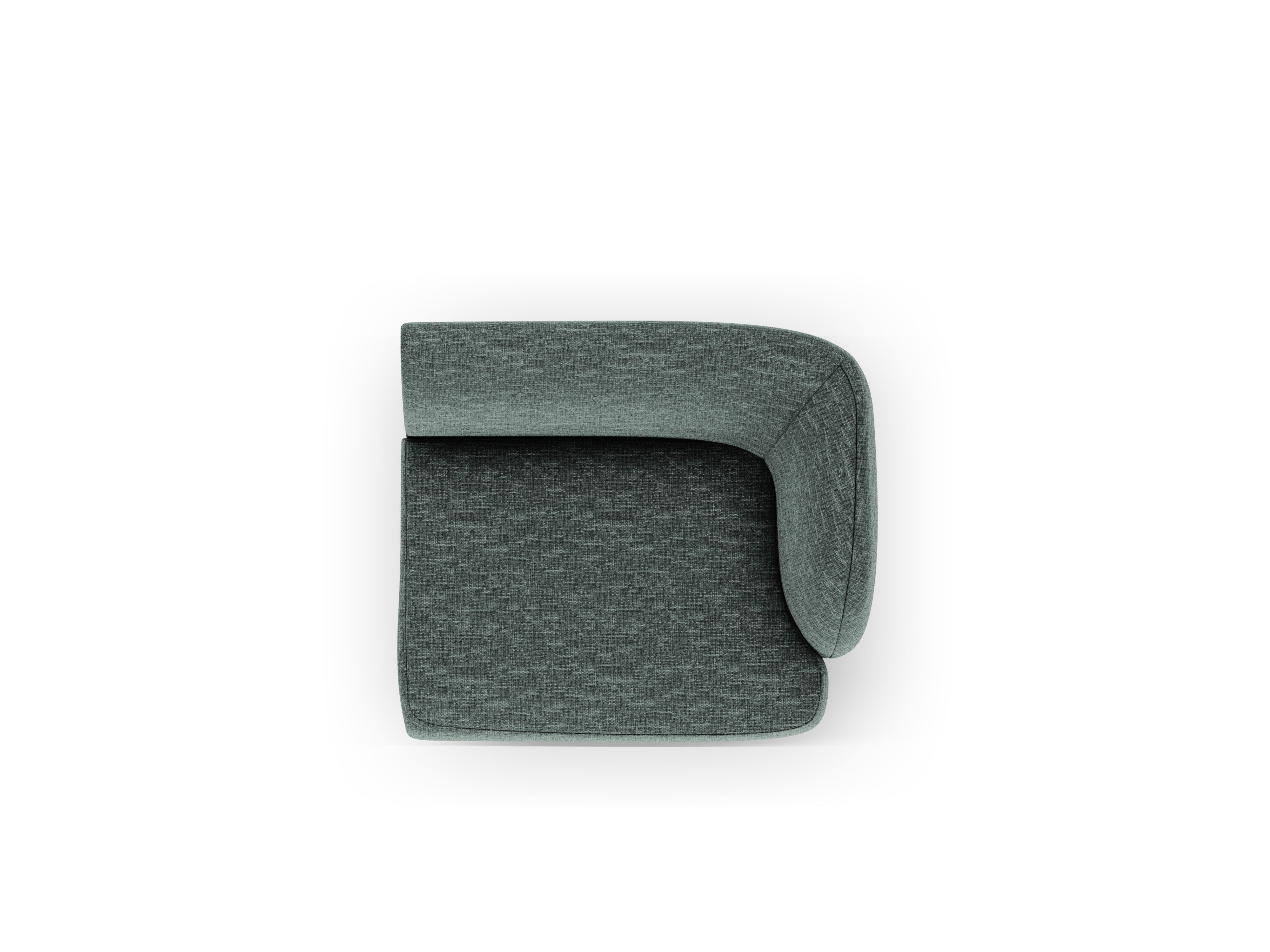 Modulová pohovka MILEY - pravý modul v petrolejové barvě z hedvábného šenilu