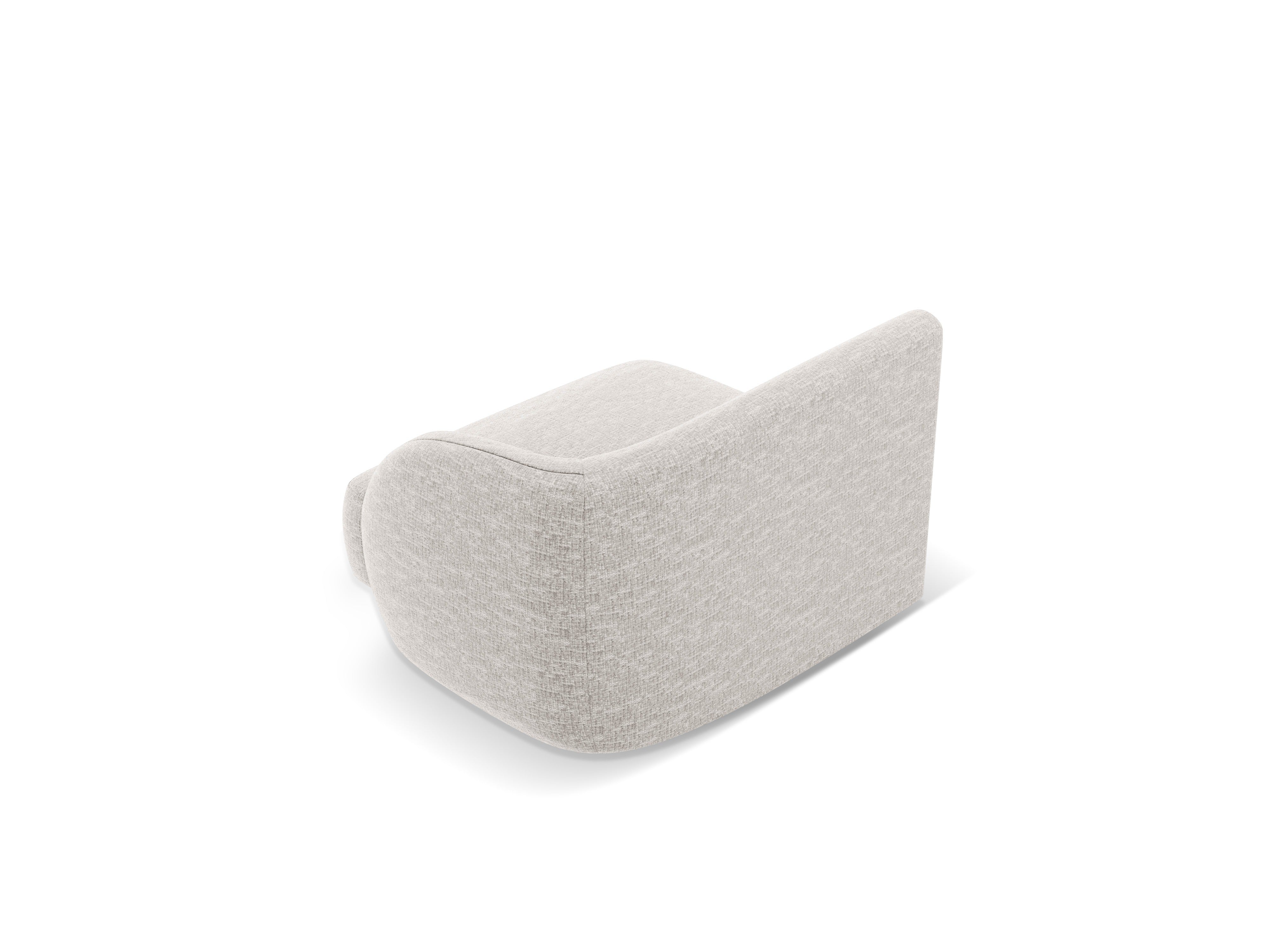 Modulová pohovka MILEY - pravý modul světle šedý samet