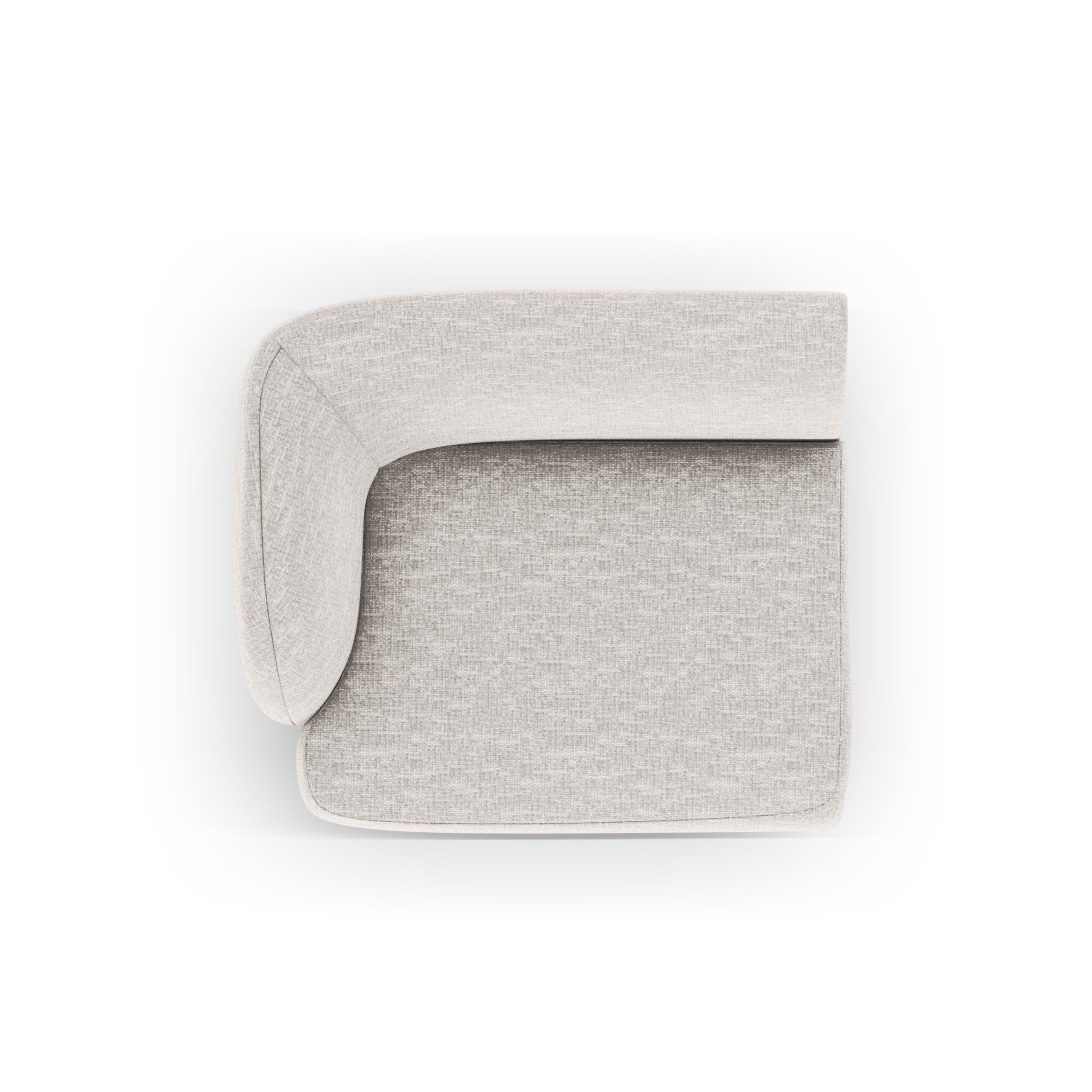 Modulová pohovka MILEY - levý modul šedý šenil