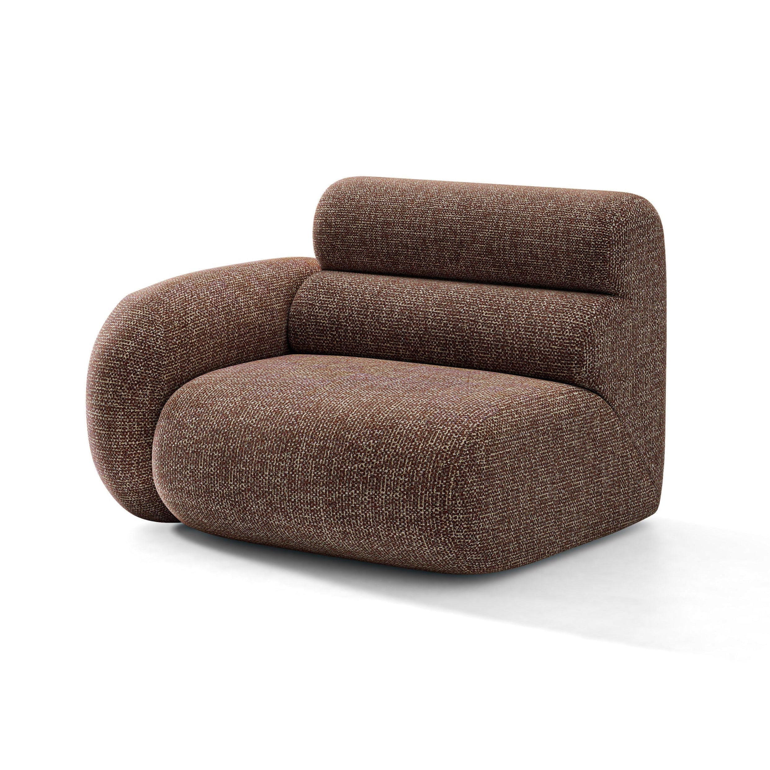 Sofa modulární NEO - levý modul hnědý melange
