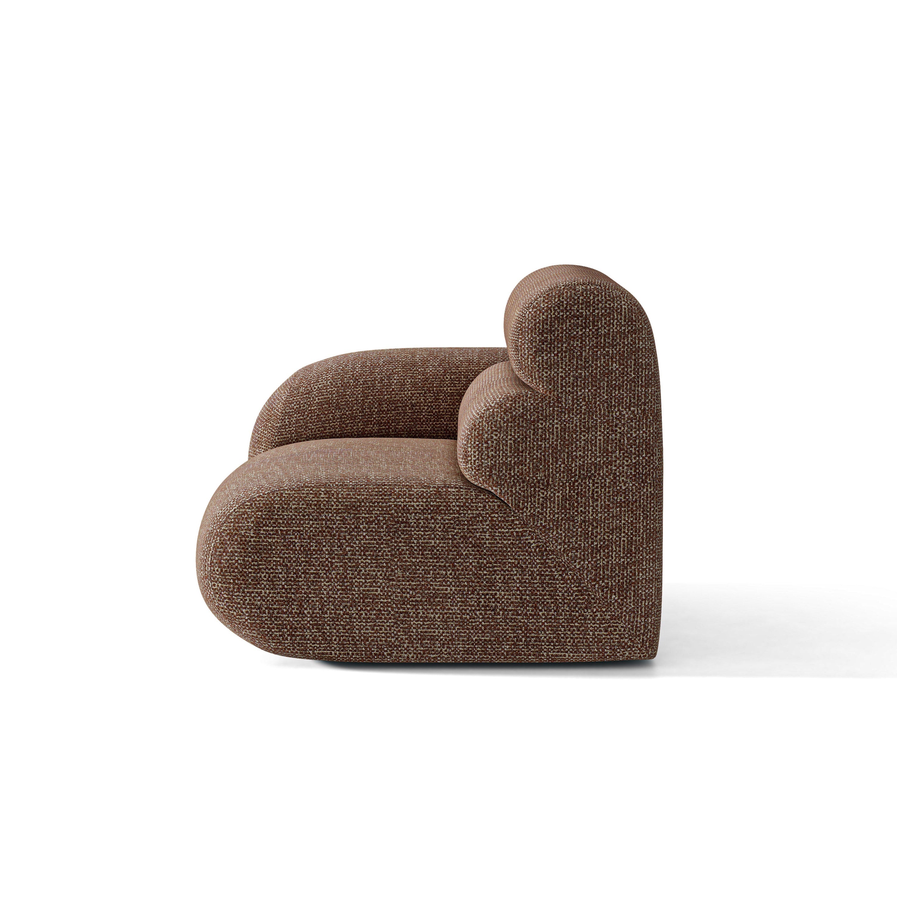 Sofa modulární NEO - levý modul hnědý melange