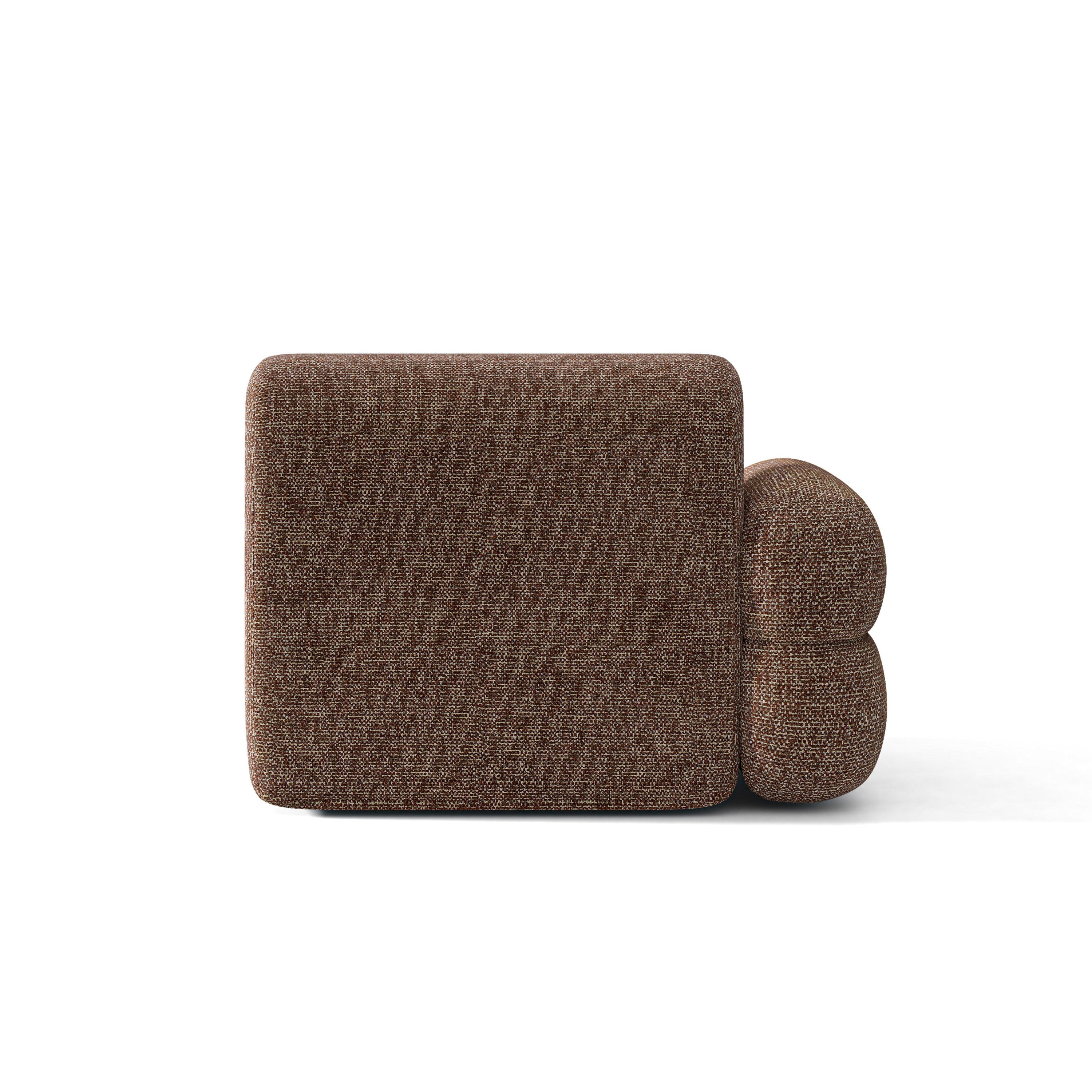 Sofa modulární NEO - levý modul hnědý melange