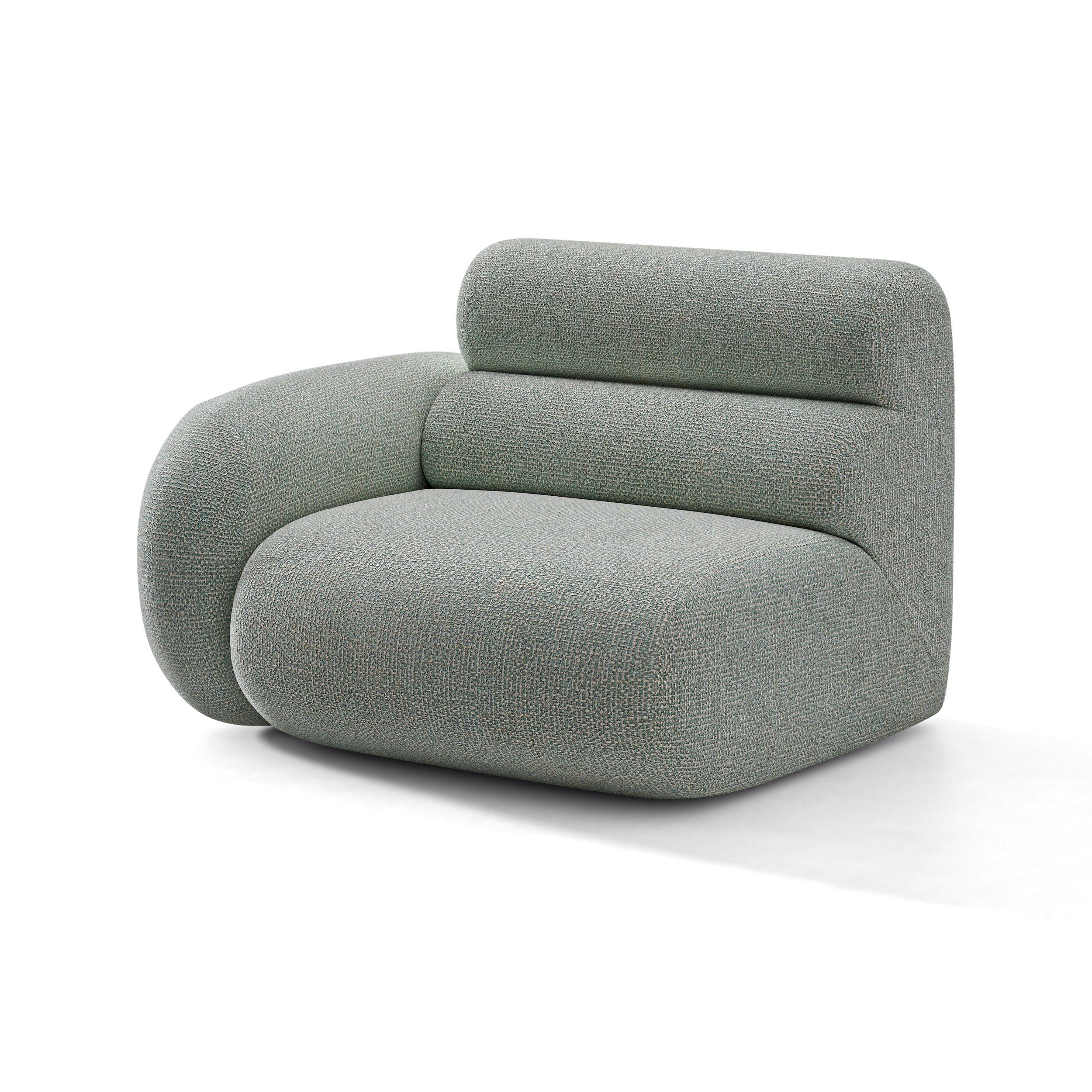 Sofa modulární NEO - levý modul modrý melange