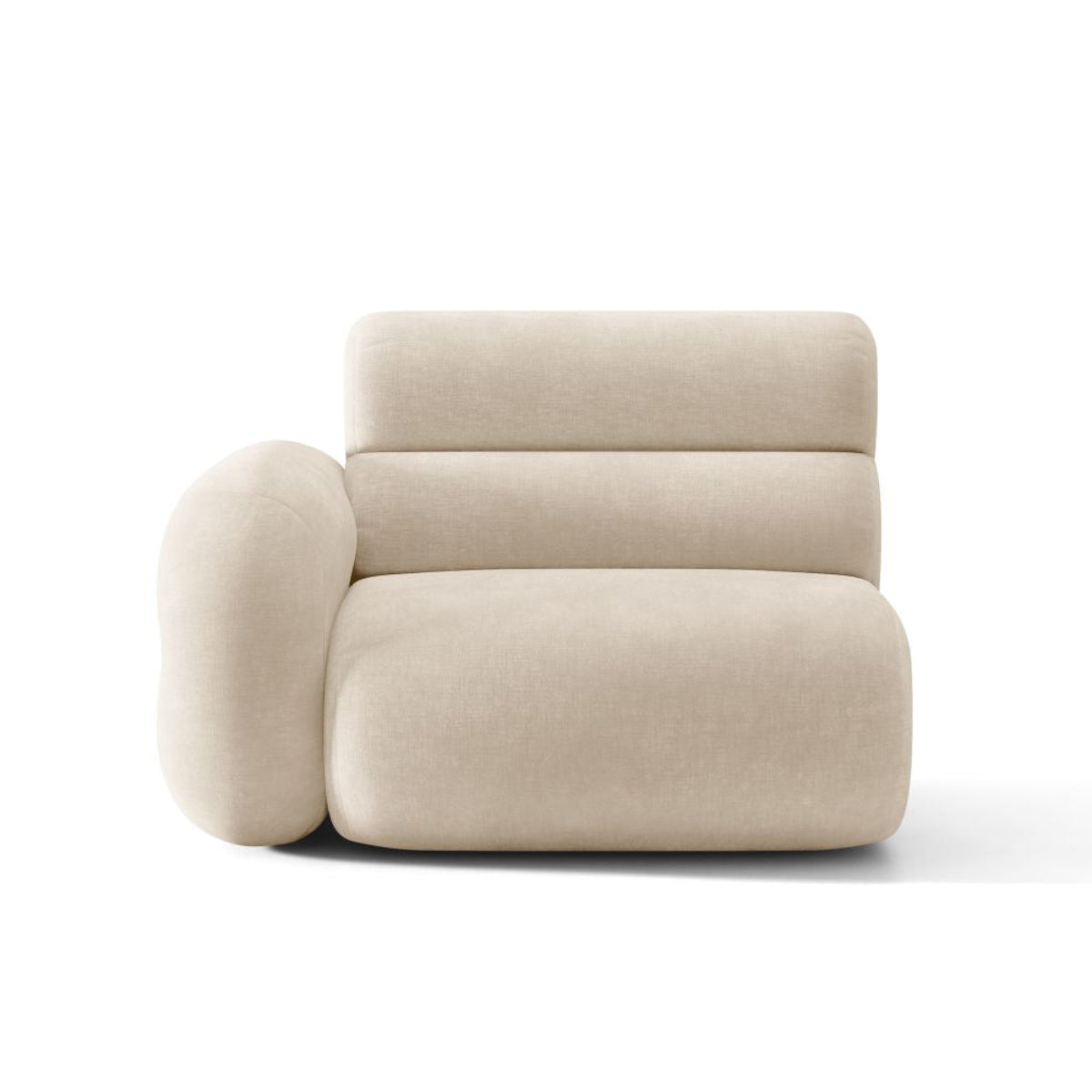 Sofa modulární NEO - levý modul v jasně béžovém šenilu