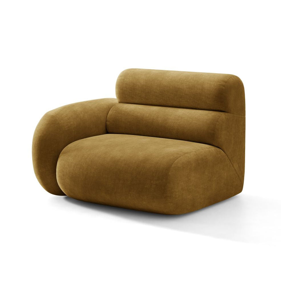 Sofa modulární NEO - levý modul hořčicového šenilu