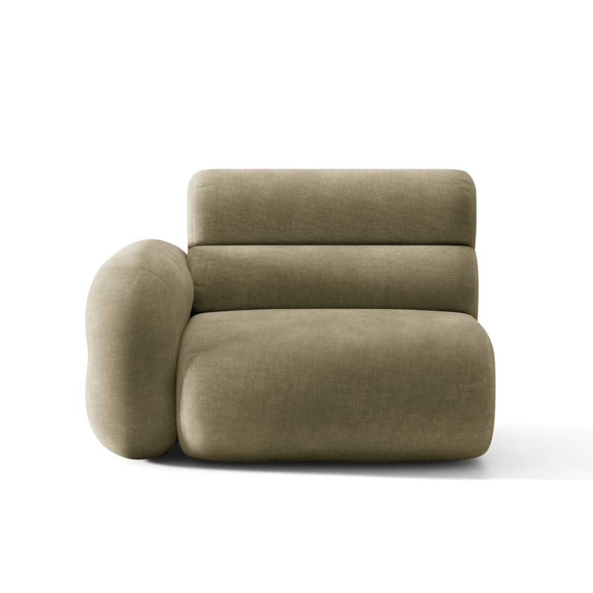 Sofa modulární NEO - levý modul v olivovém šenilu