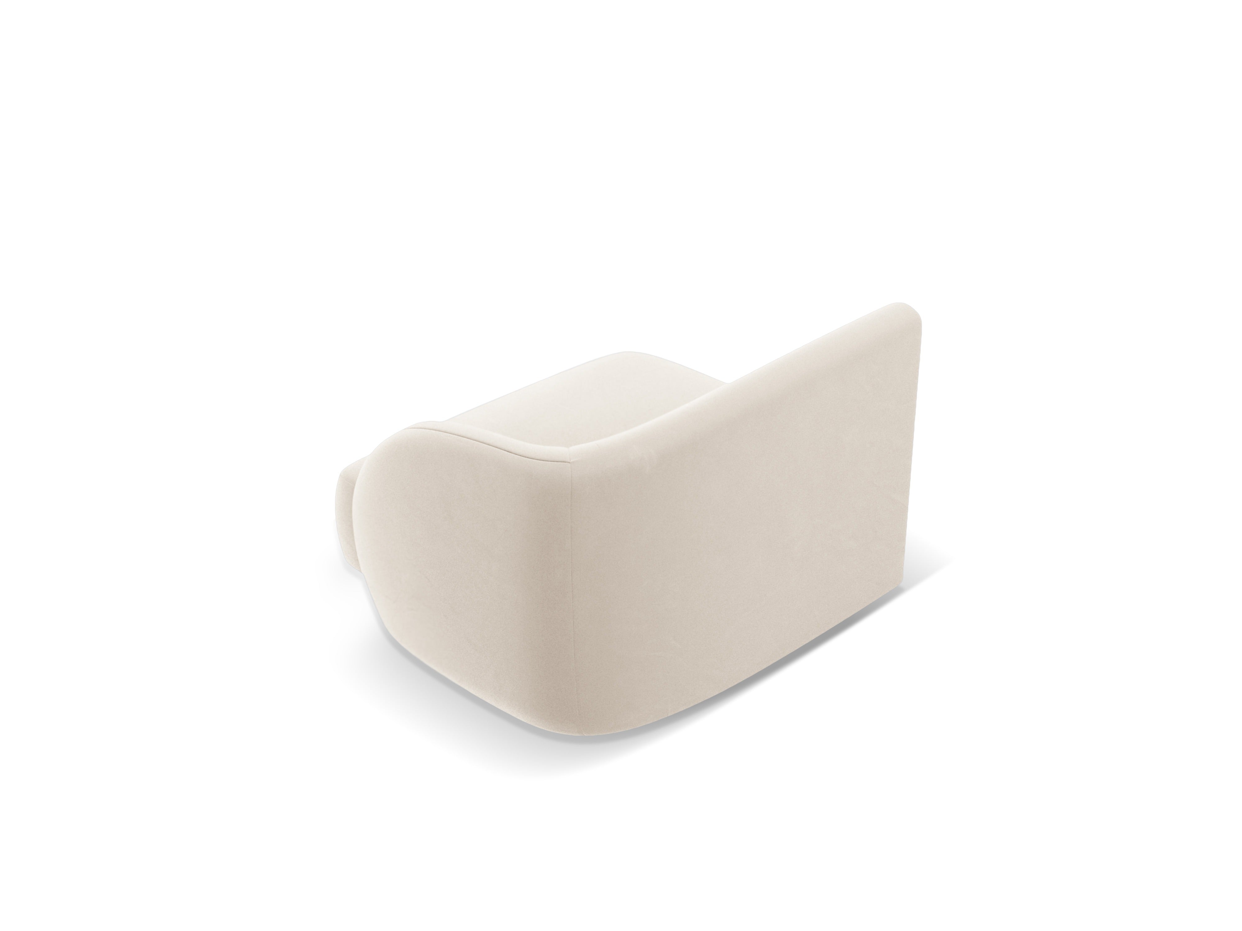 Velvet modular sofa MILEY - right-side module light beige