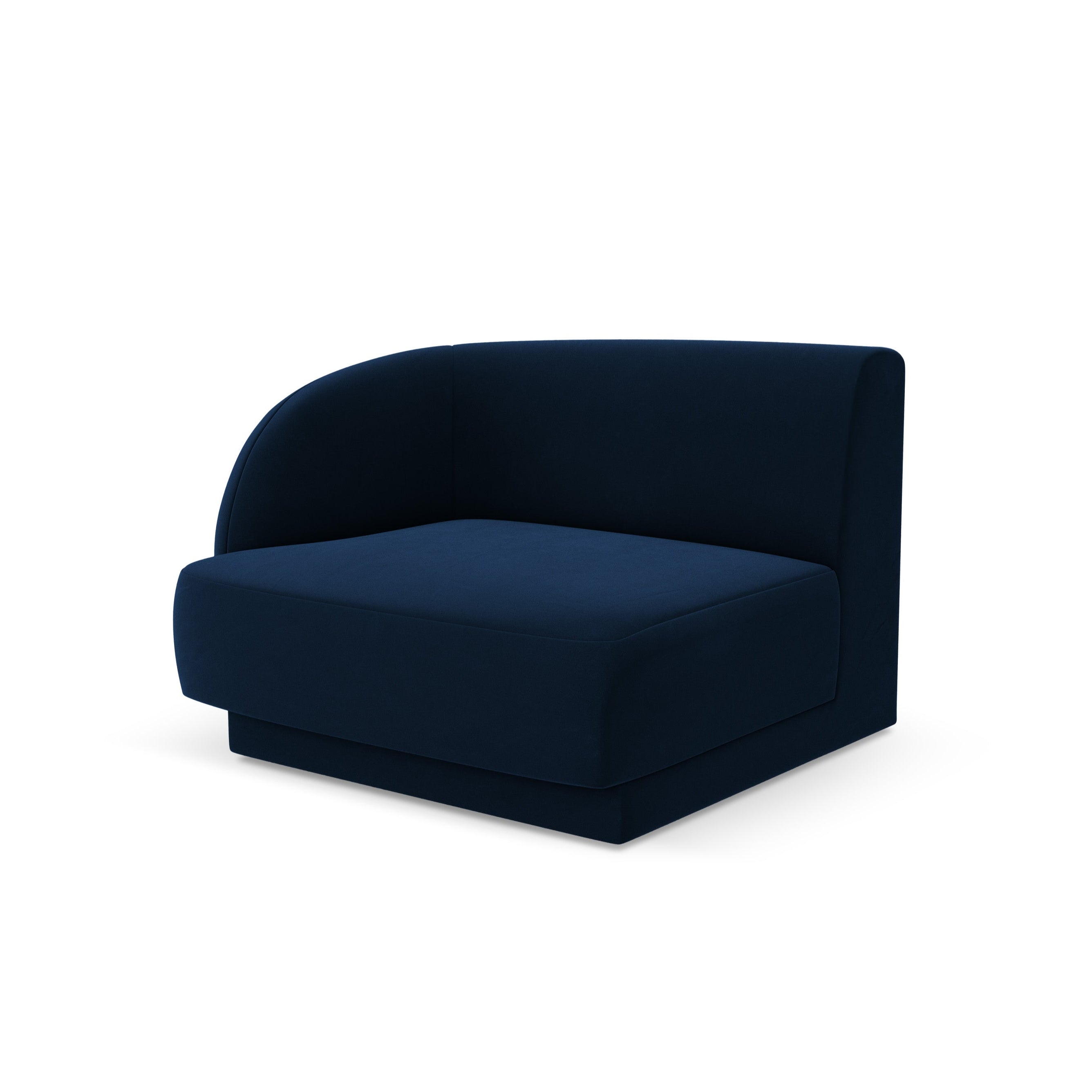 Velvet modular sofa MILEY - left-side module royal blue