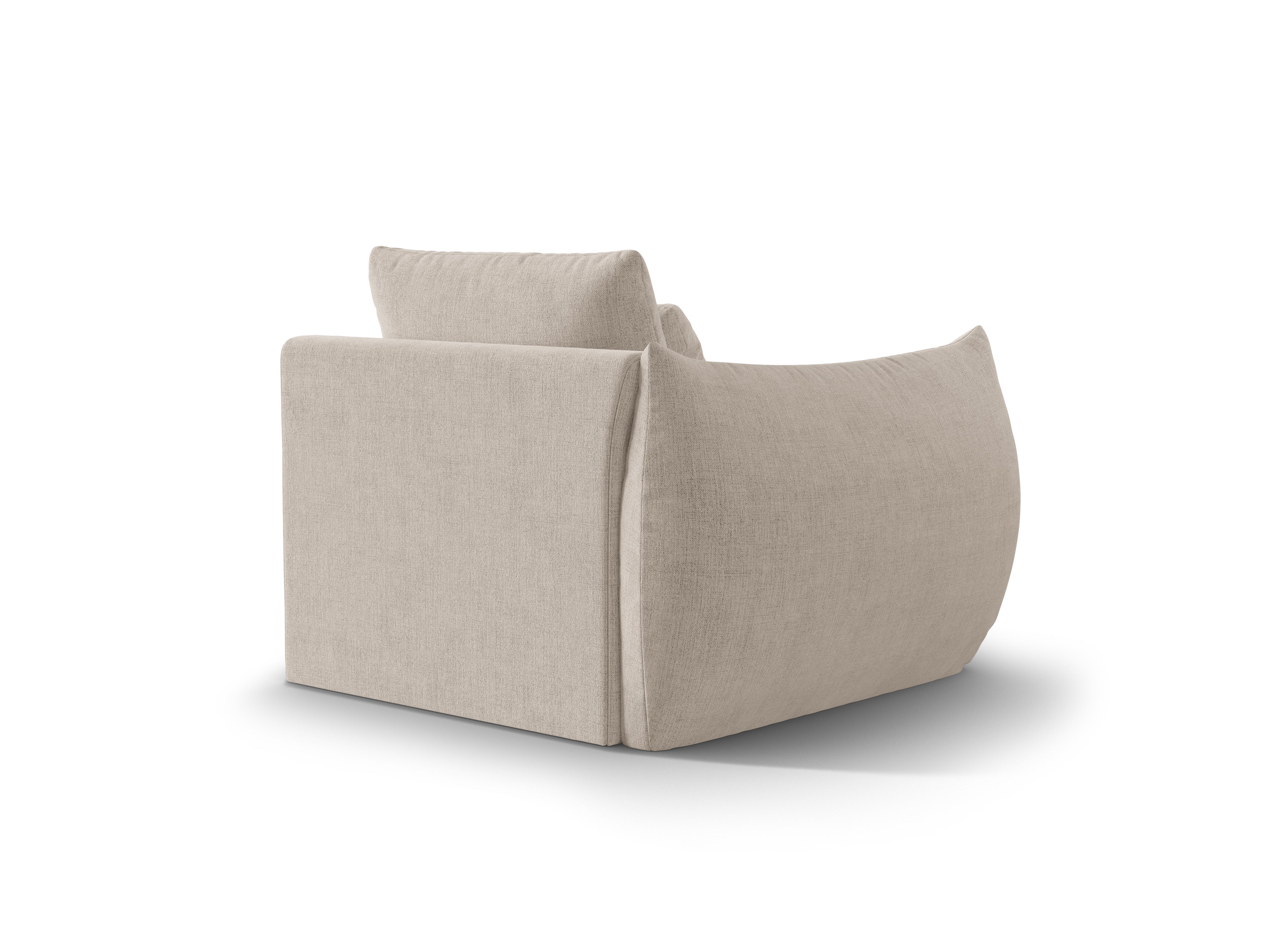 Sofa modułowa BLOOM - element lewostronny ciemnobeżowy szenil