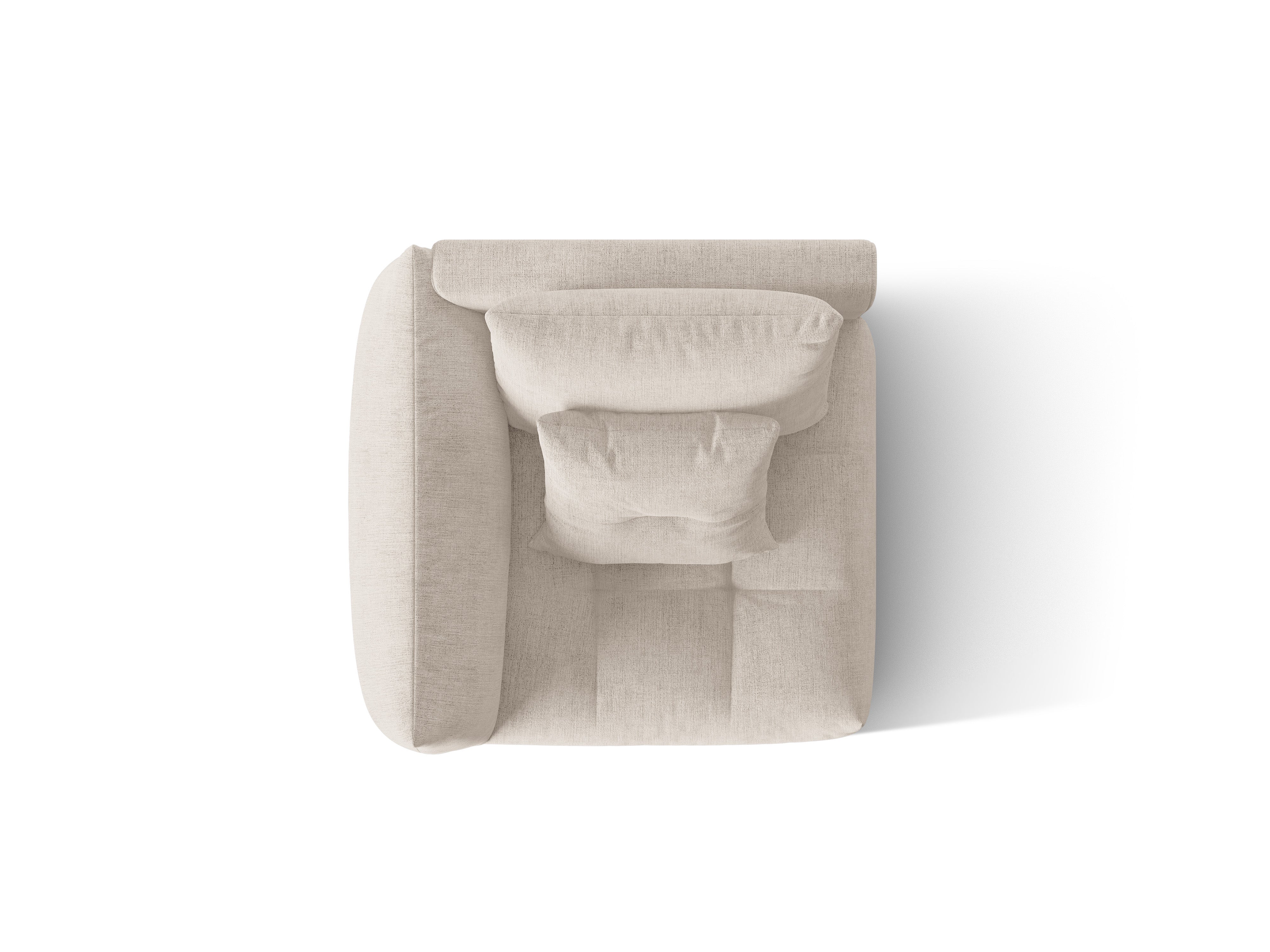 Sofa modułowa BLOOM - element lewostronny ciemnobeżowy szenil