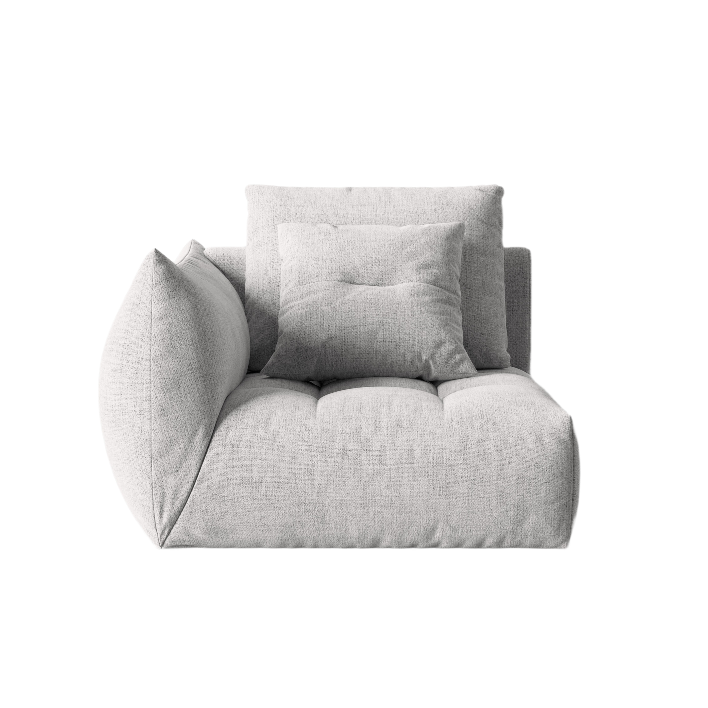 BLOOM modular sofa - left element silver chenille