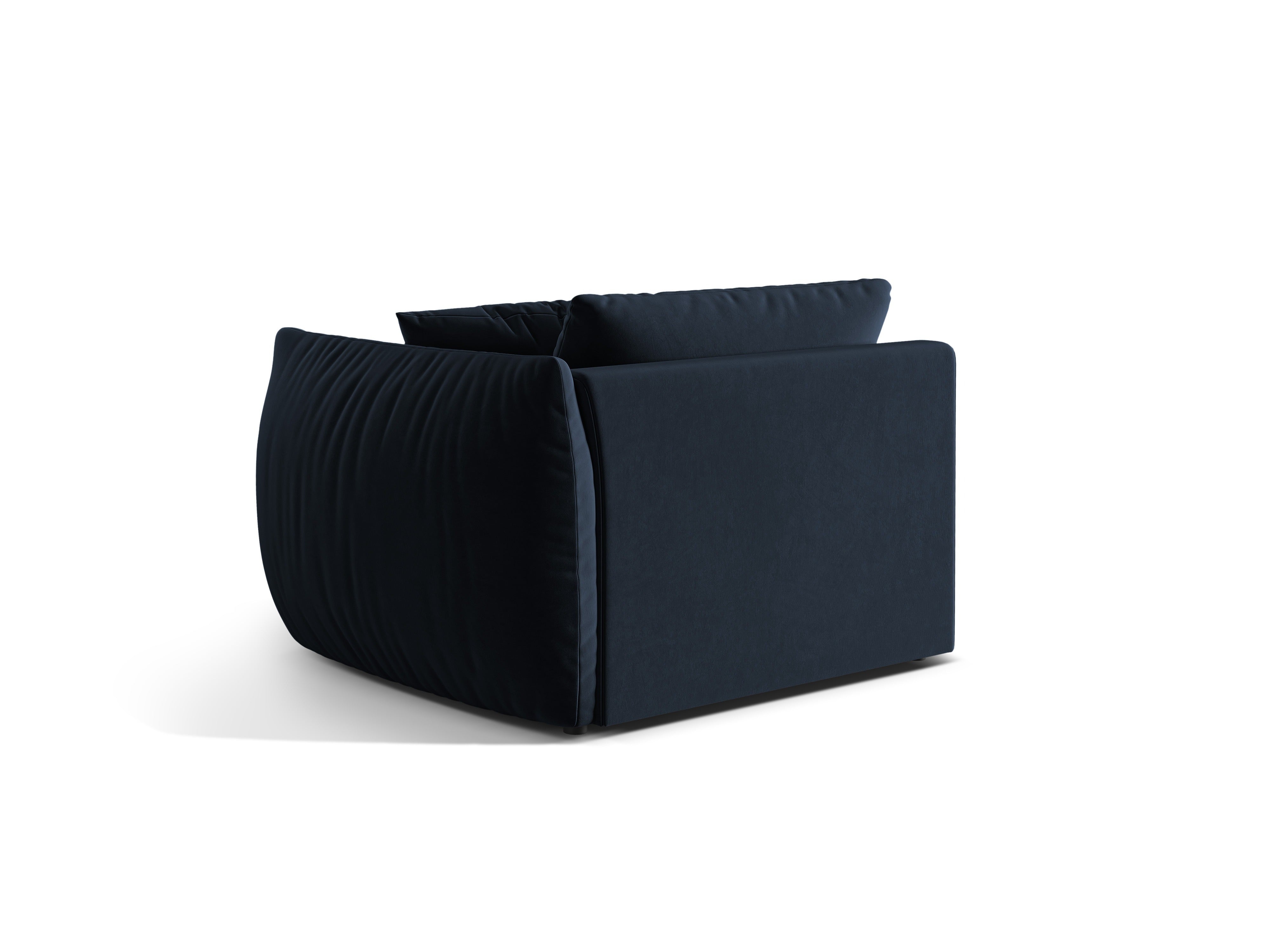Sofa modulární sametová CHRIS - široký prvek pravý královská modř