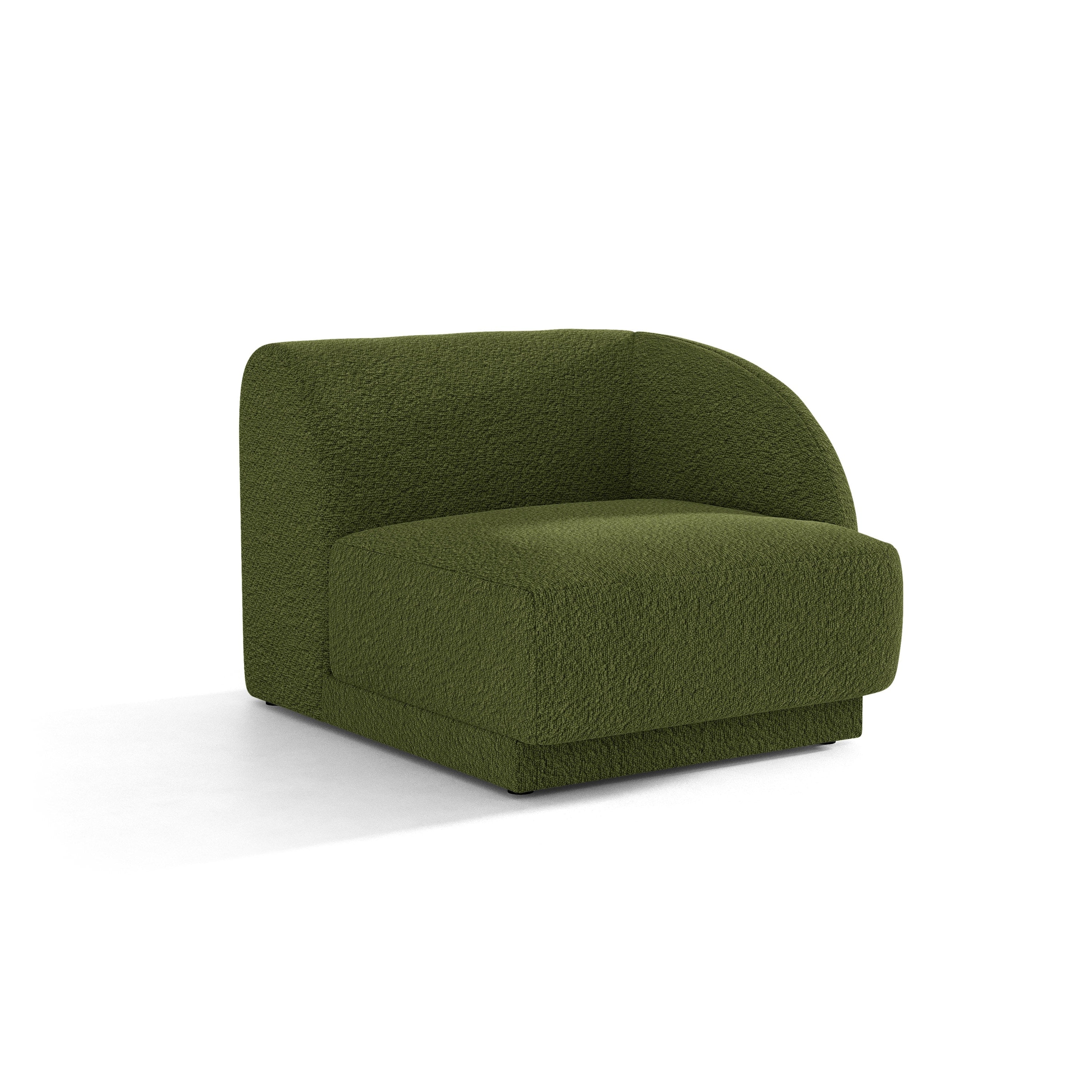 Sofa modulární MILEY - pravostranný modul zelený boucle