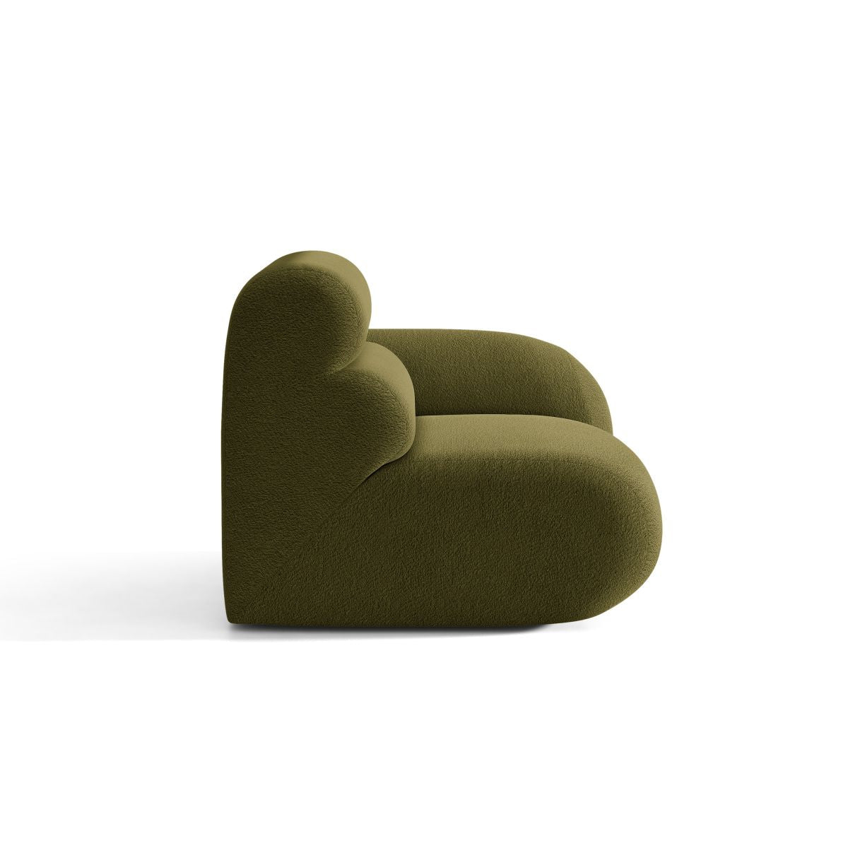 Sofa modulární NEO - pravý modul v olivovém bouclé.