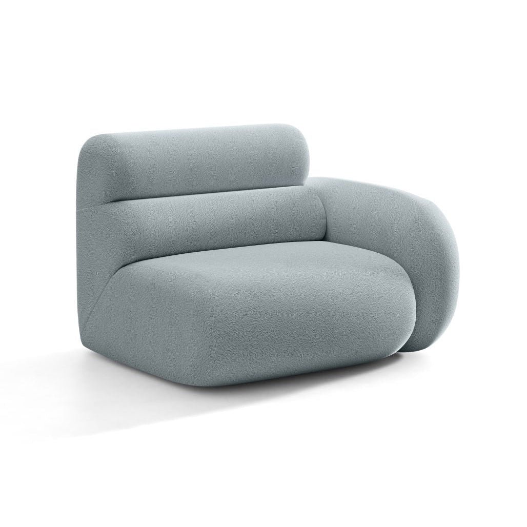 Sofa modulární NEO - pravý modul v modrém boucle
