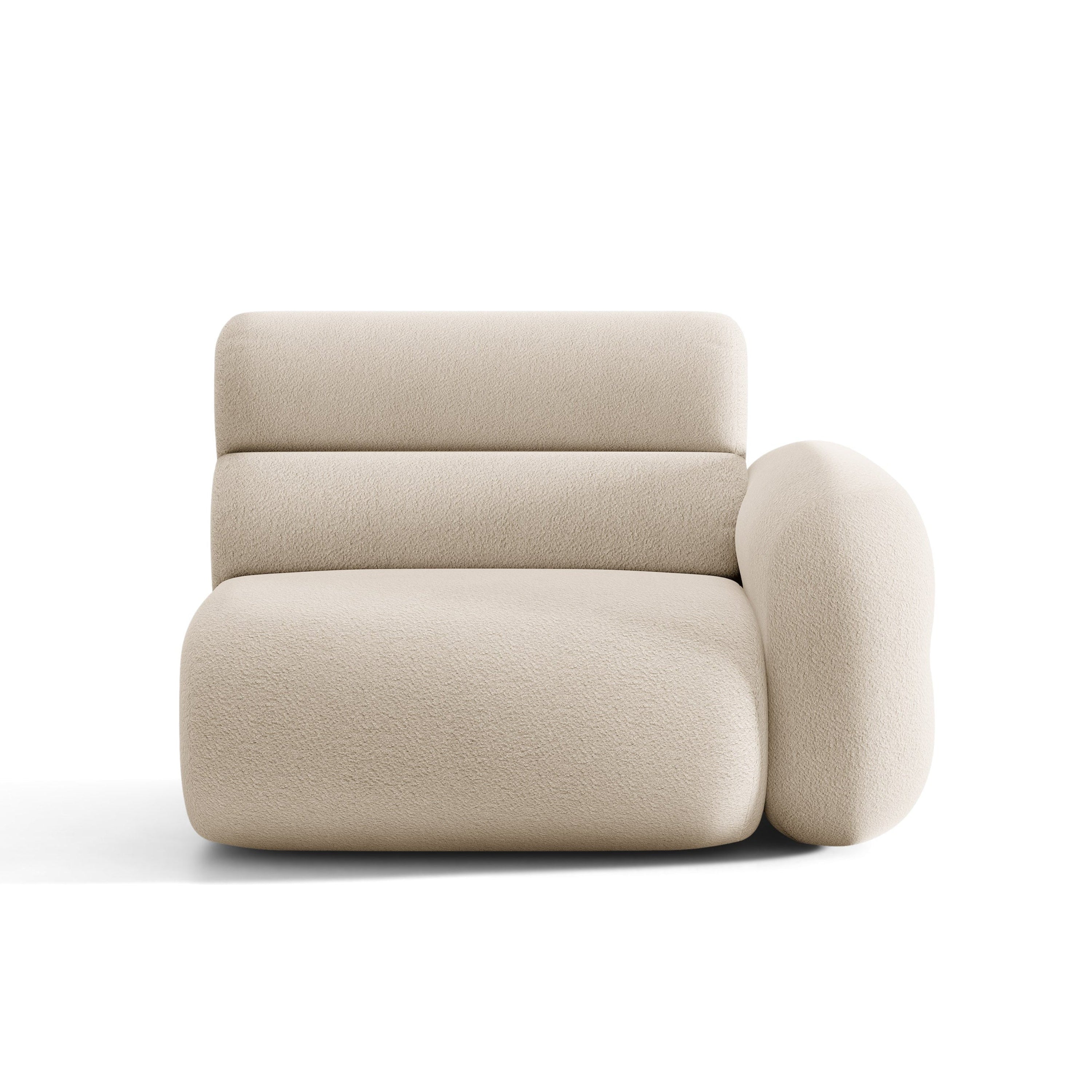 Sofa modulární NEO - pravý modul béžový boucle