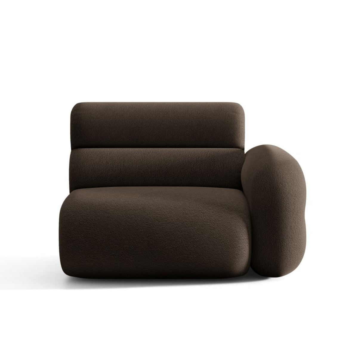 Sofa modulární NEO - pravý modul hnědý boucle