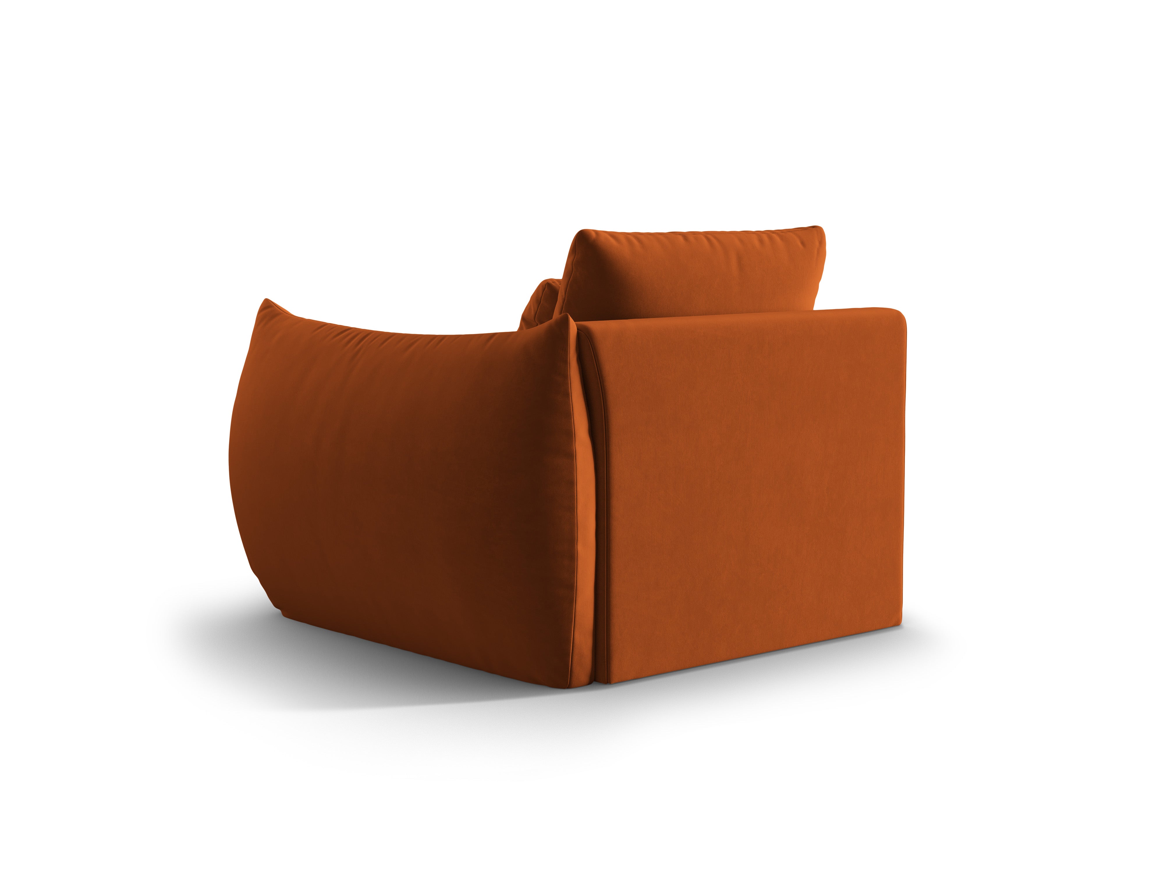 Sofa modułowa aksamitna BLOOM - element prawostronny terracotta
